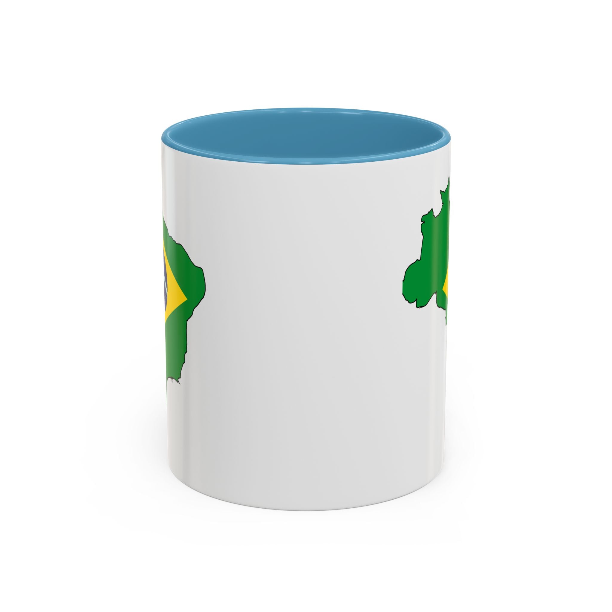 Brazil Map Coffee Mug — Brazilian Flag Accent 11/15oz