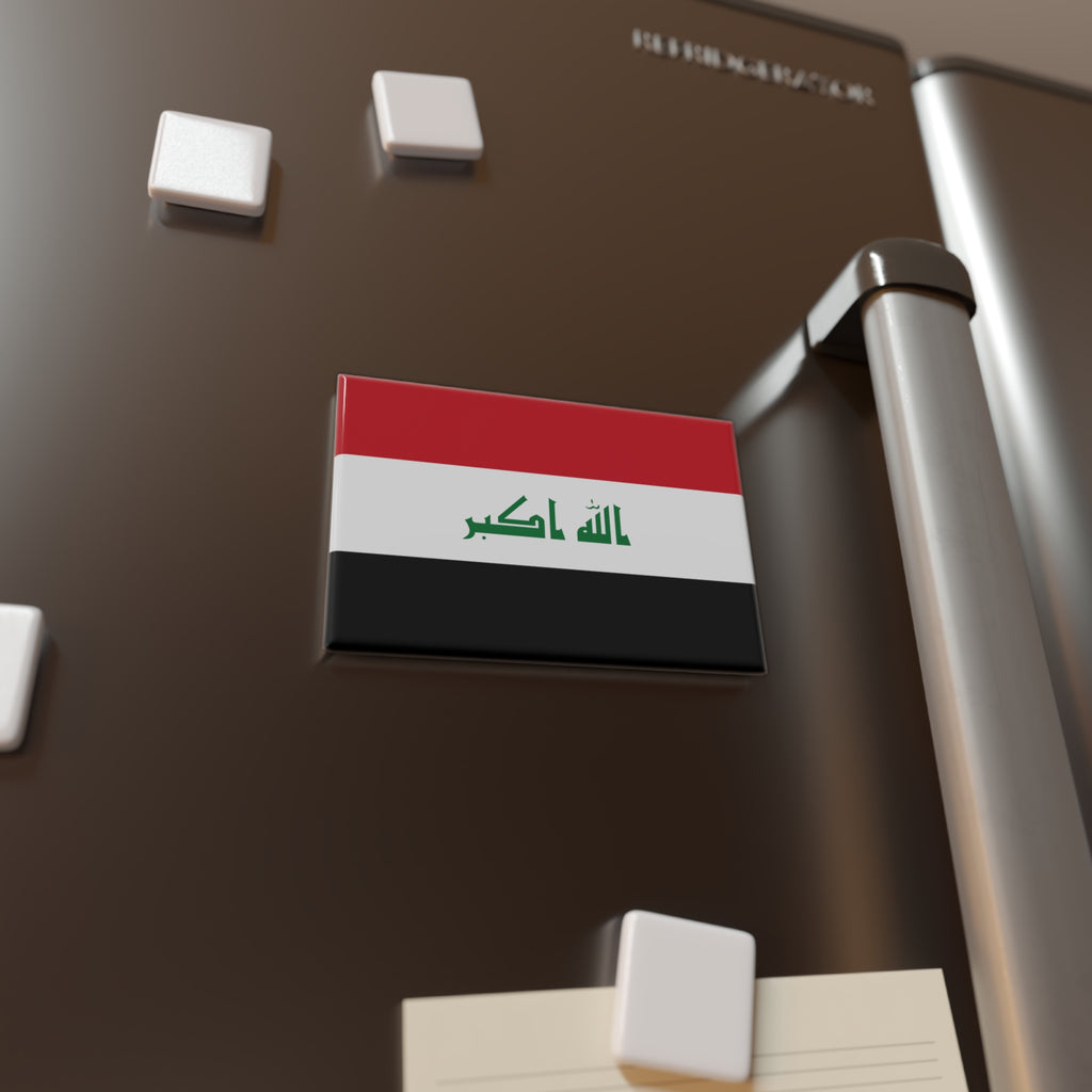 Iraq Button Magnet, Rectangle (1 & 10 pcs)