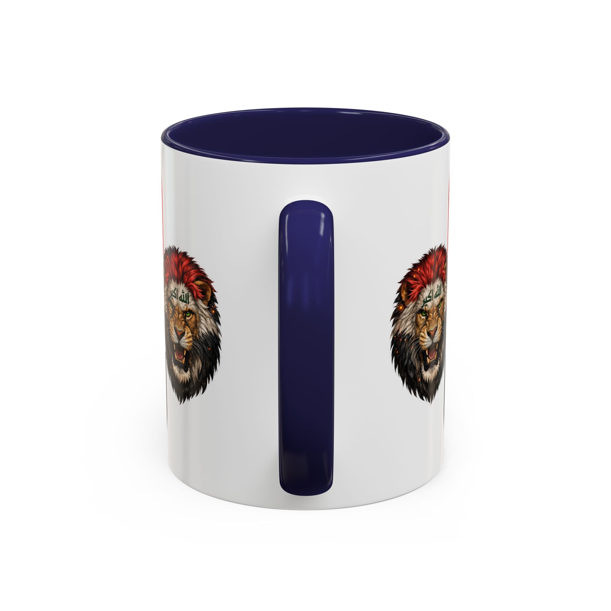 Iraq Flag Accent Coffee Mug with Lion Emblem – Patriotic Iraqi 11/15oz Mug