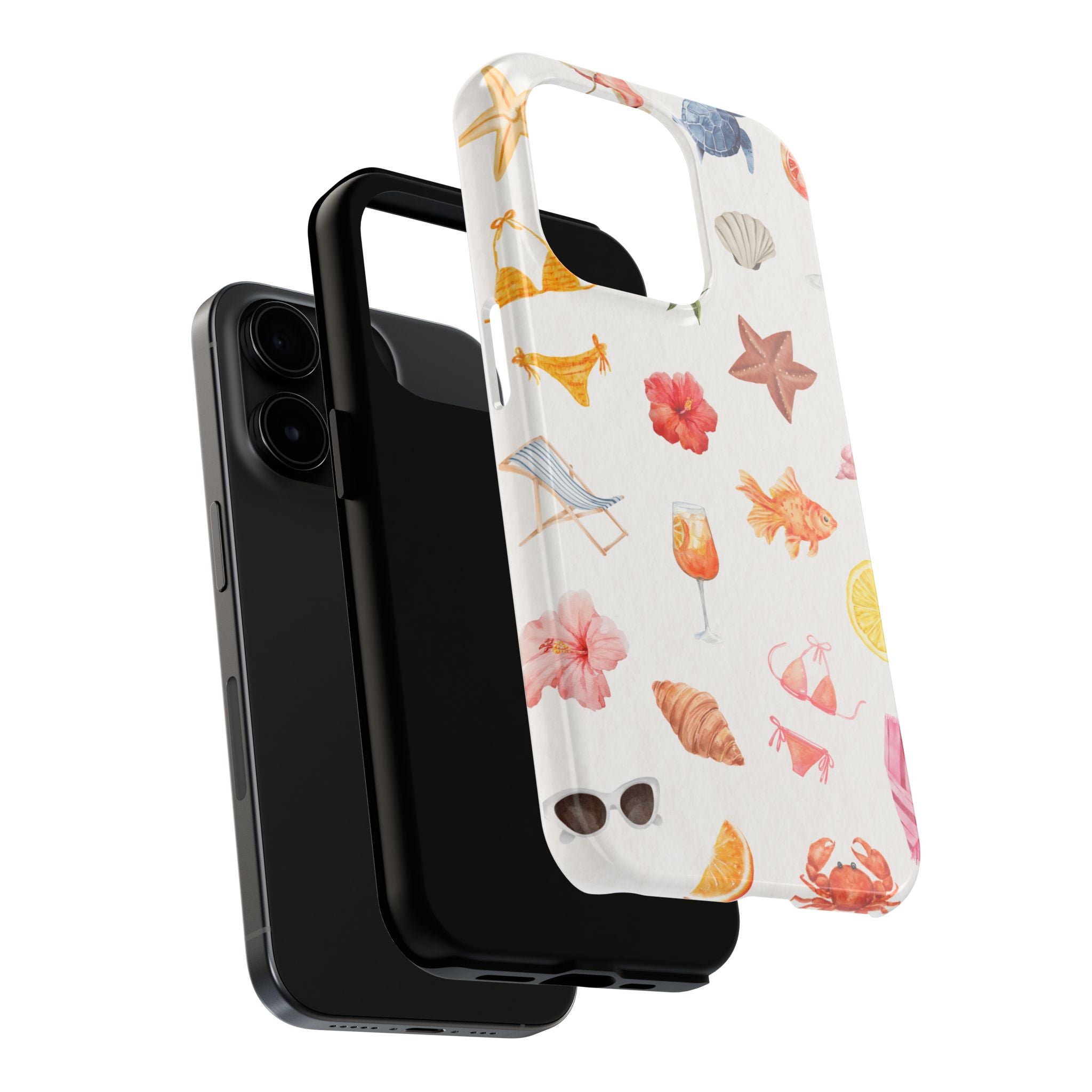 Summer Seashells Pattern Tough Phone Case — Beach Vacation Phone Cover