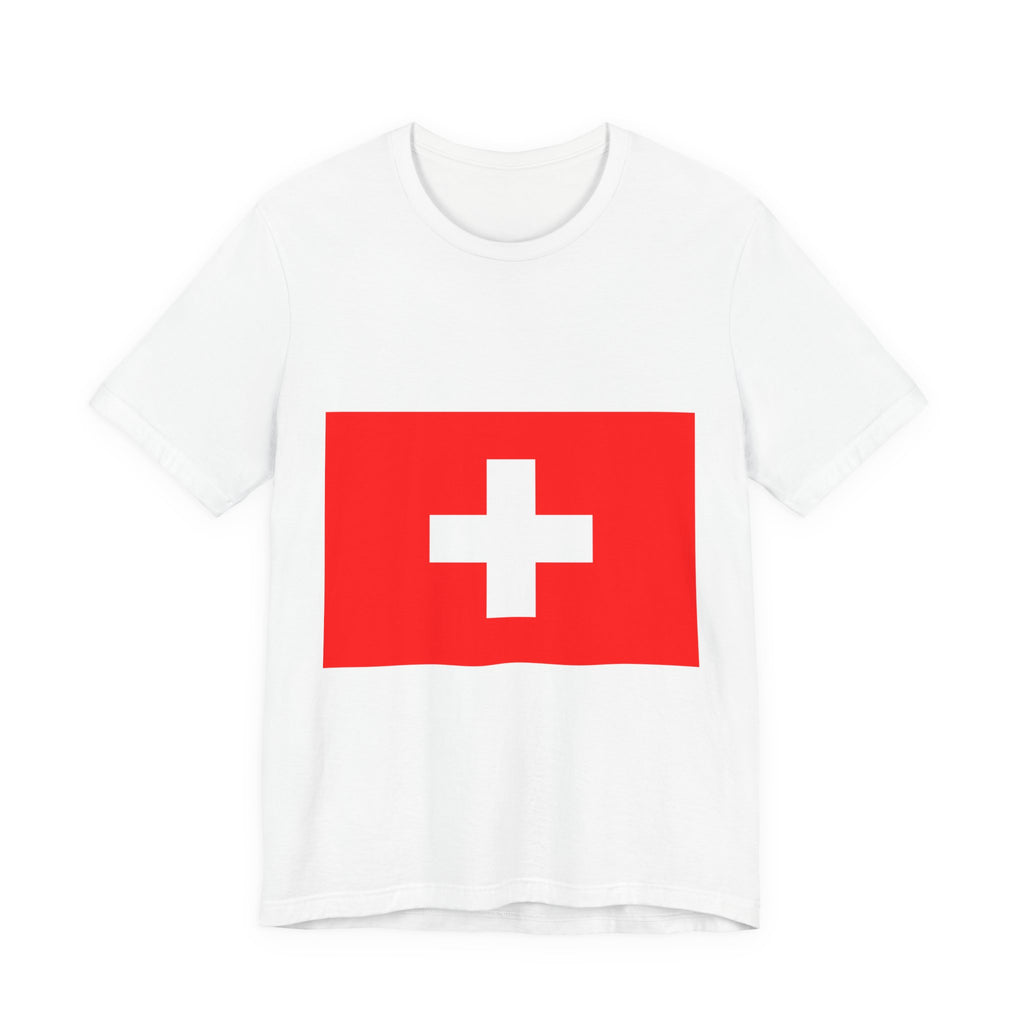 Switzerland Cup 2026 Soccer T-Shirt — Swiss Flag Front & 2026 Trophy Back