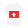 Switzerland Cup 2026 Soccer T-Shirt — Swiss Flag Front & 2026 Trophy Back
