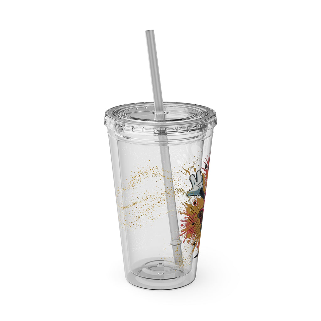 Minnie Mouse Sunsplash 16oz Tumbler with Straw