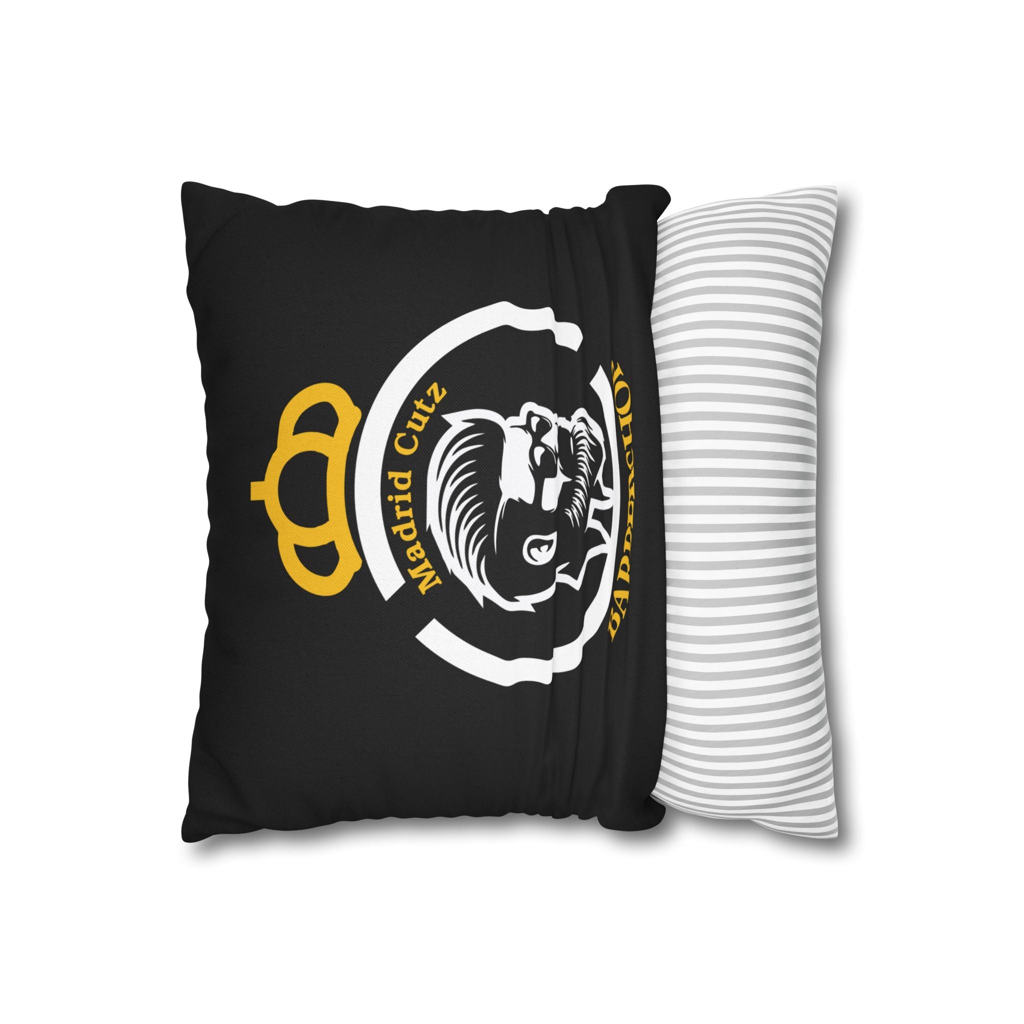 Barbershop Logo Pillowcase — Madrid Cutz Decorative Throw Pillow