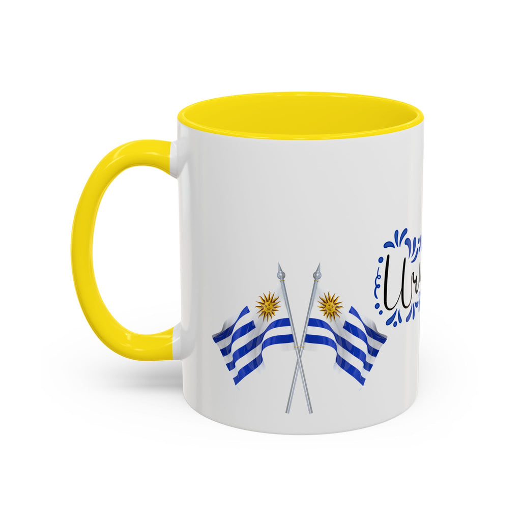 Uruguay Flag Accent Coffee Mug — Blue Sun National Pride 11/15oz
