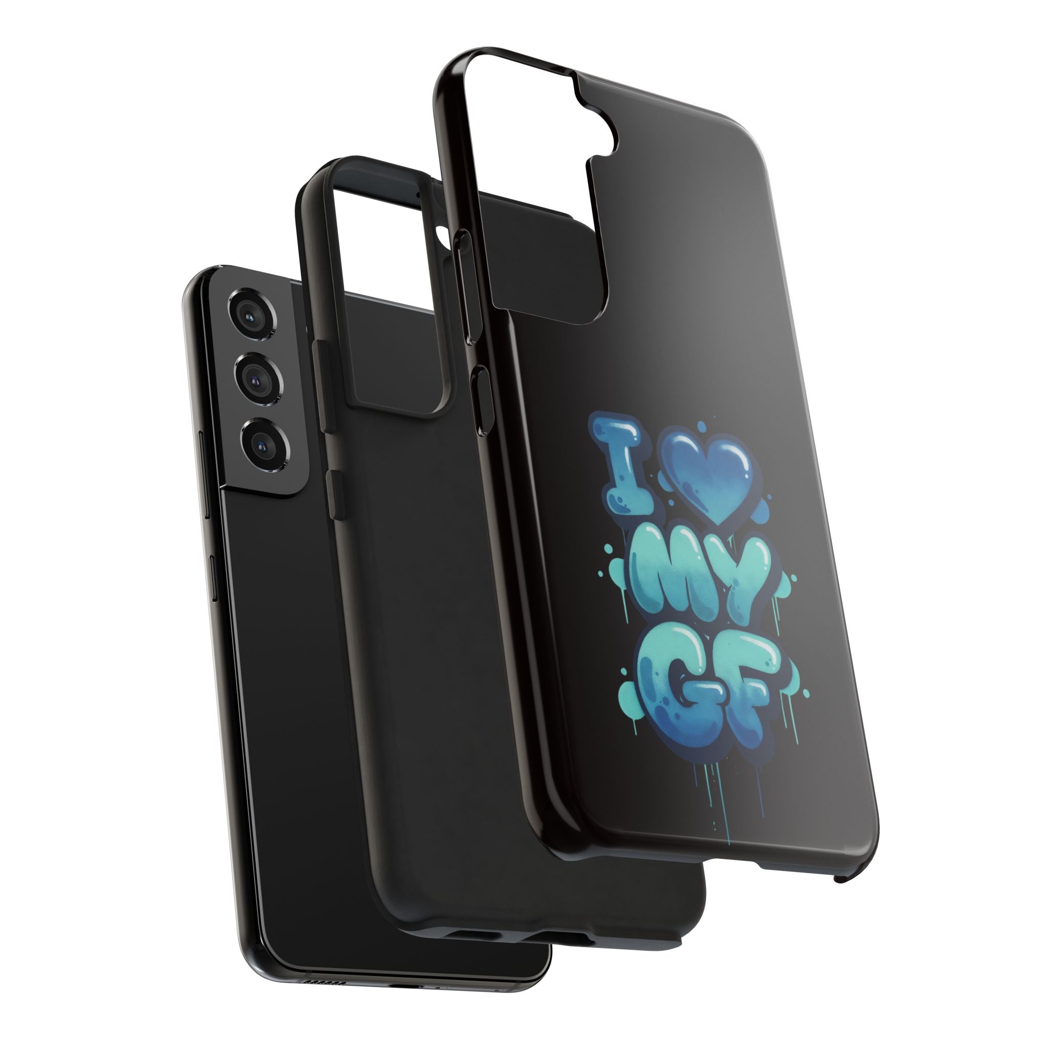 I Love My GF Phone Case — Protective Glossy "I  My GF" Design