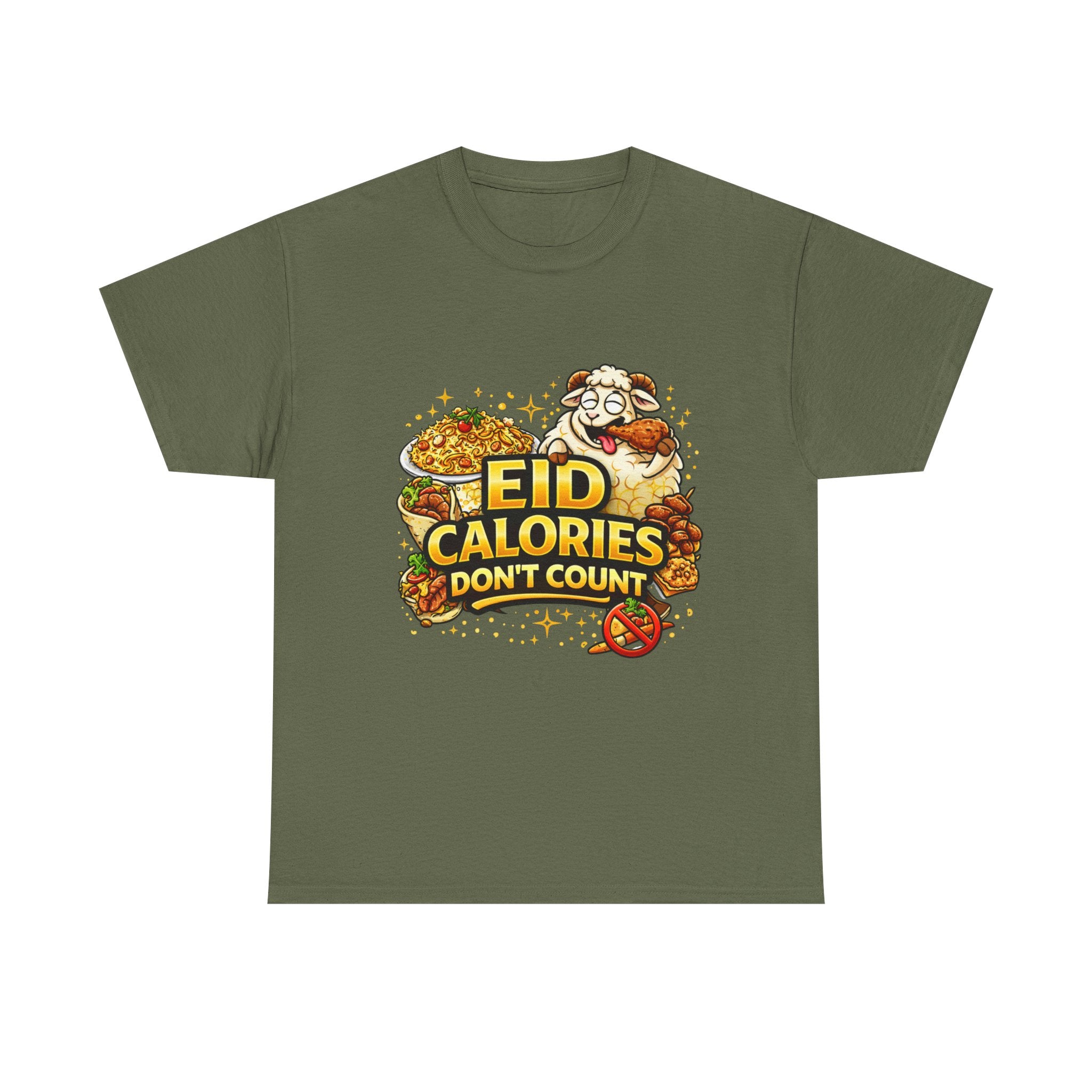 Eid Calories Don't Count Tee — Funny Eid Shirt for Ramadan Celebrations