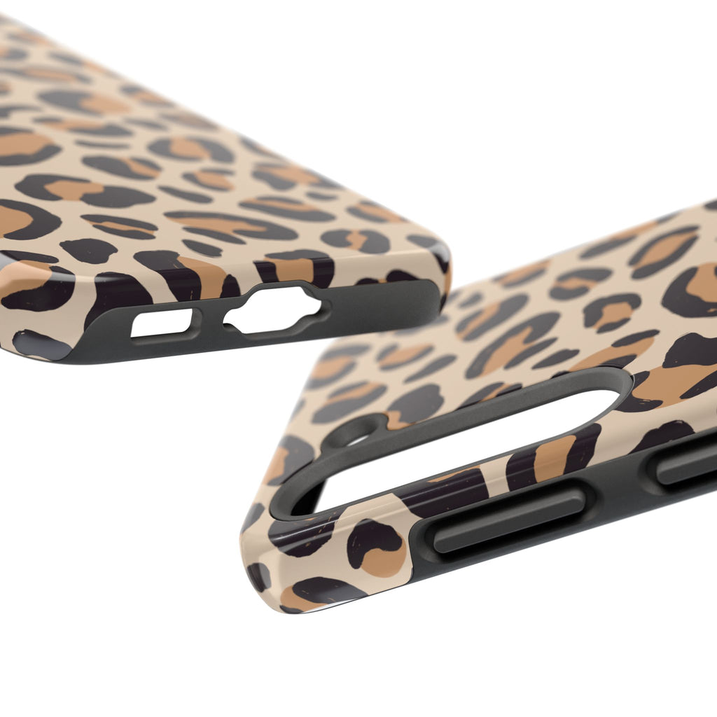 Leopard Print Tough Phone Case – Durable Glam Protective Cover