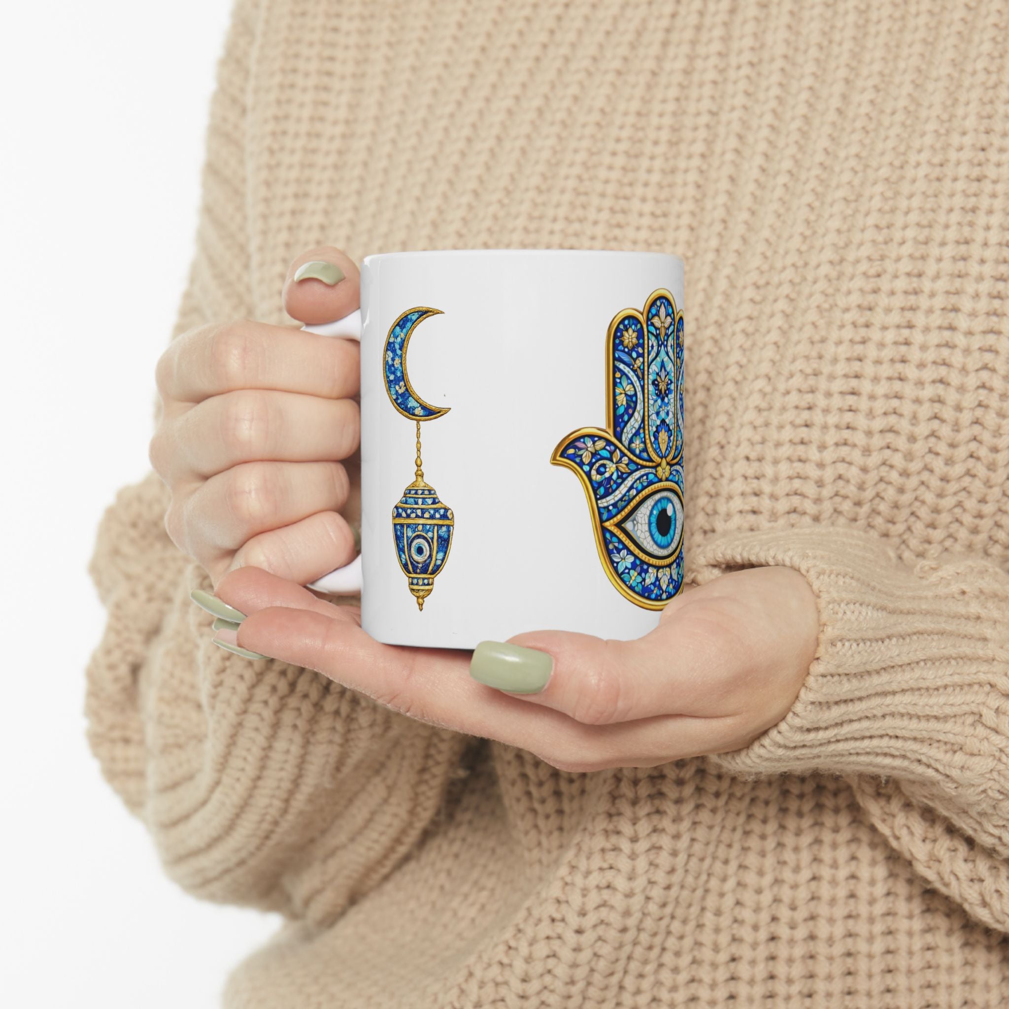 Hamsa Hand Ceramic Mug