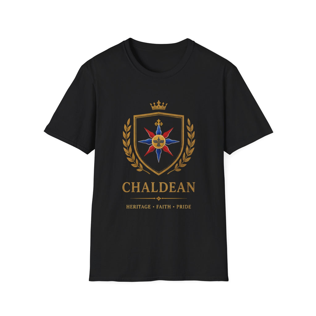 Chaldean Heritage T-Shirt — Crowned Emblem with Star & Laurel