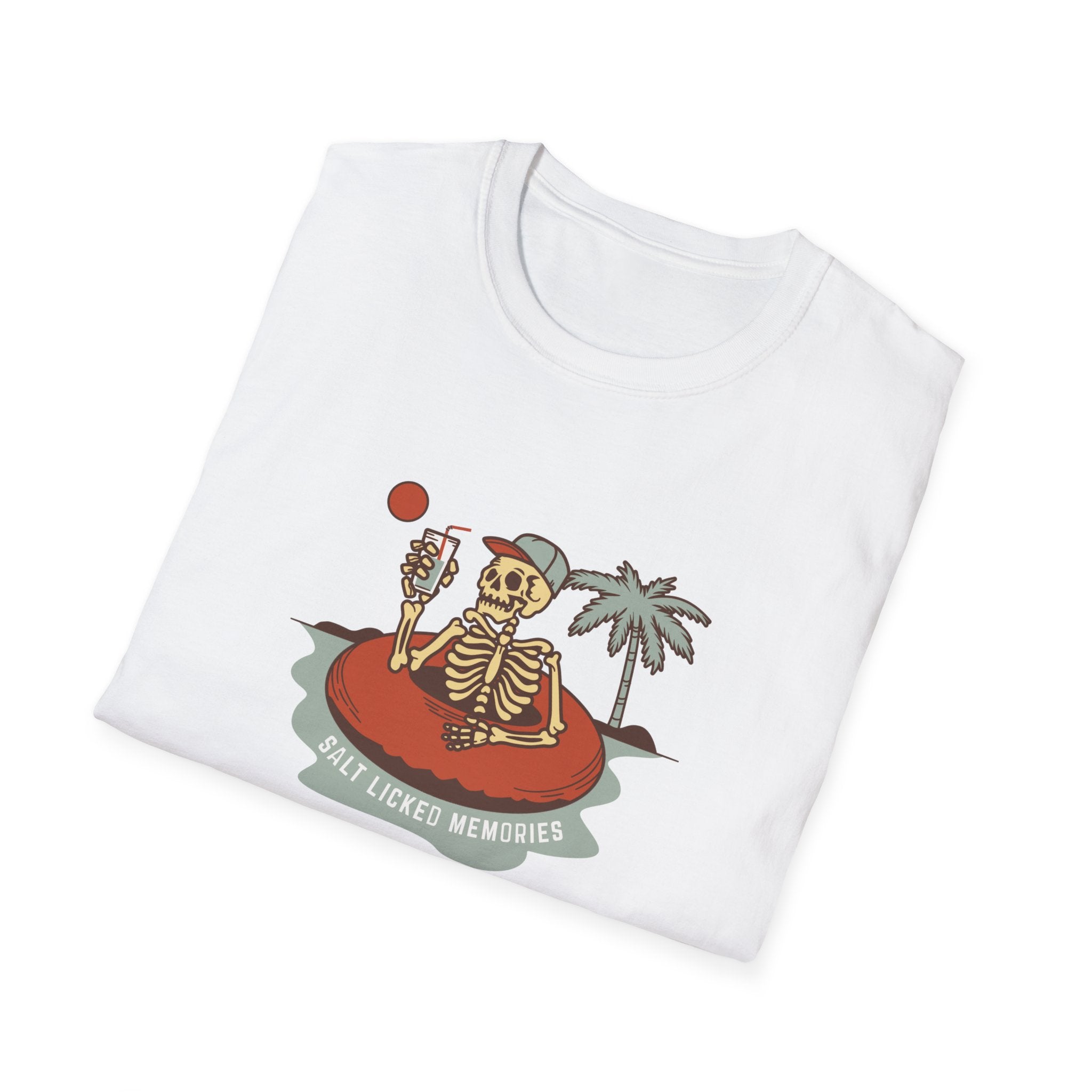 Hello Summer Skeleton T-Shirt — Retro Beach Vacation Tee