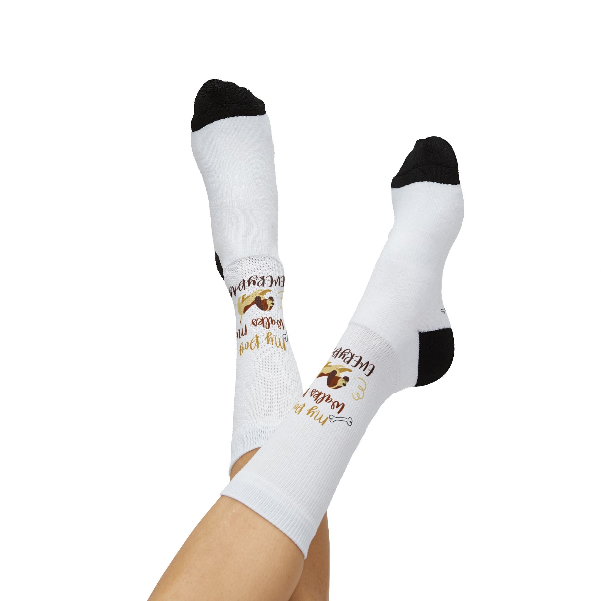 Cozy Fall 'Give Me Coffee & Cuddles' Sublimated Socks