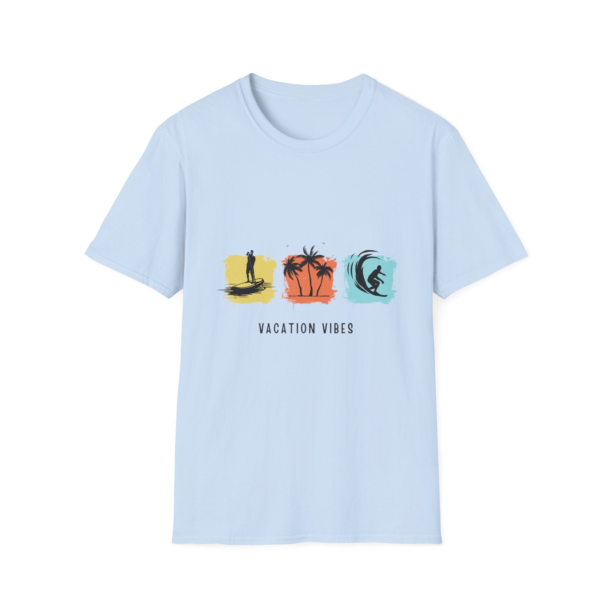 Vacation Vibes T-Shirt — Beach Surf Palm Tree Graphic Tee
