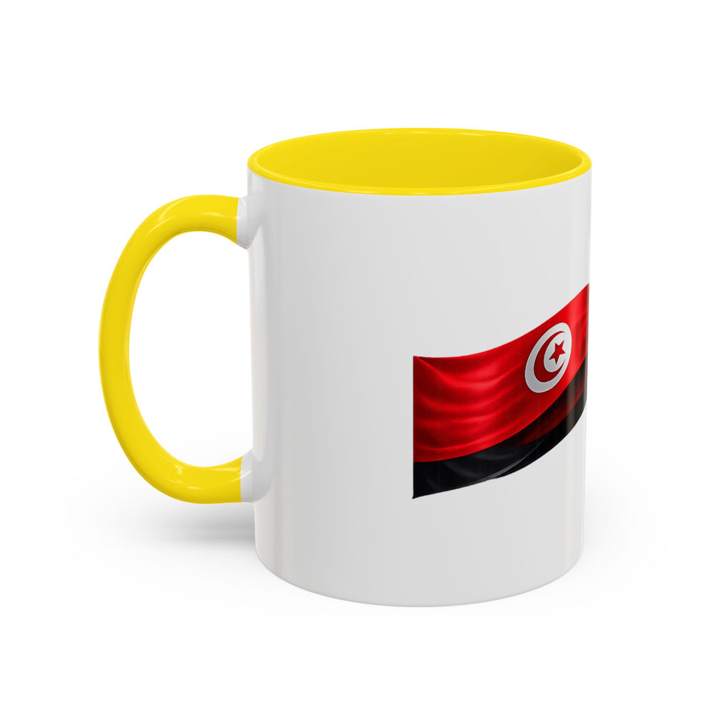 Tunisia 2026 Soccer Accent Mug — Flag & Football Fan Coffee Cup (11/15 oz)