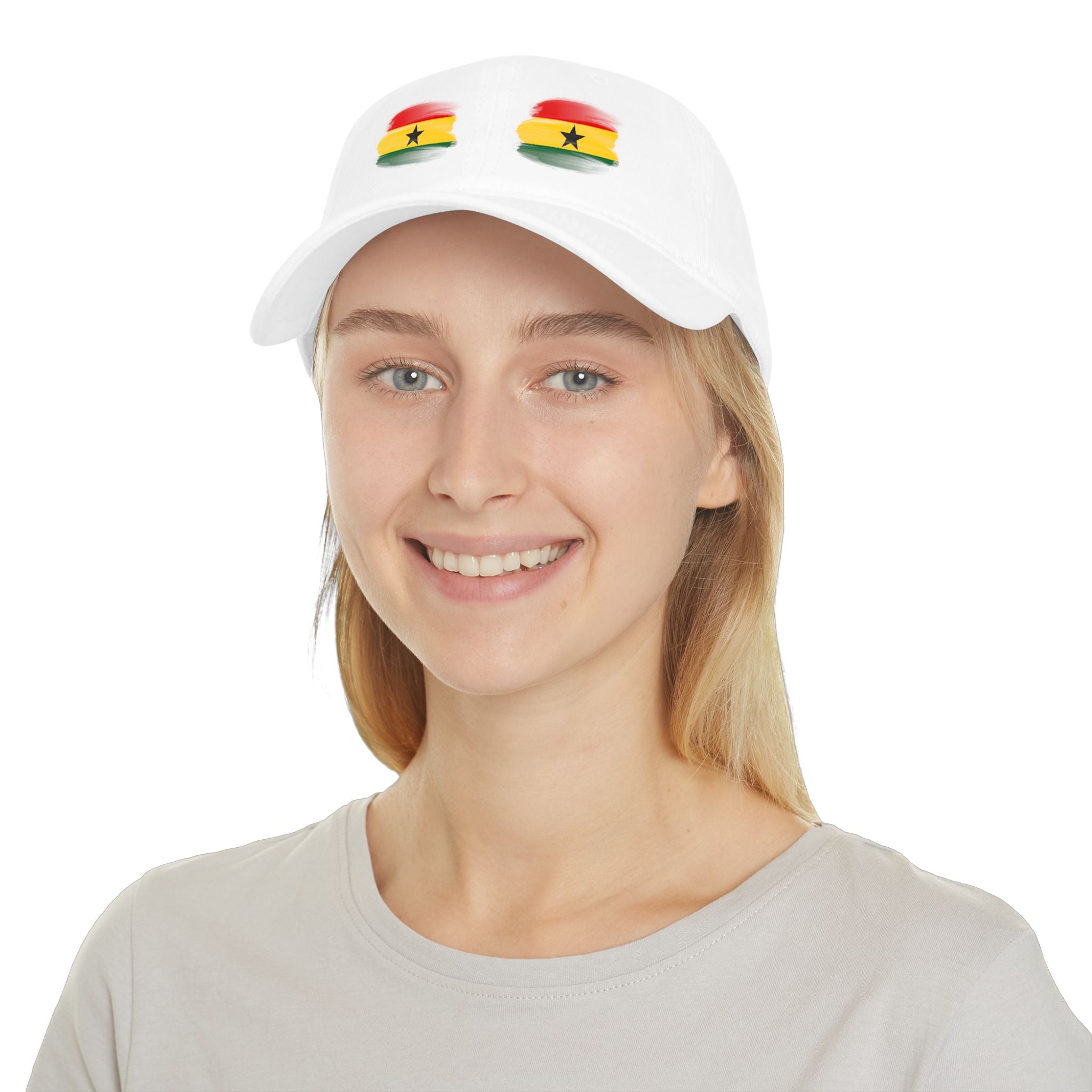 Ghana Baseball Cap — Ghana Flag Watercolor Eye Design