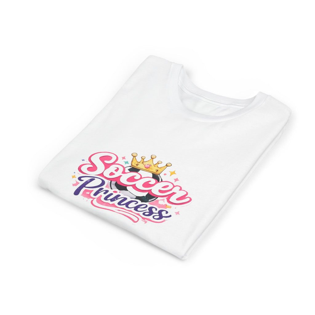 Youth Soccer Princess Tee – Cute Crowned Soccer Player Shirt for Girls