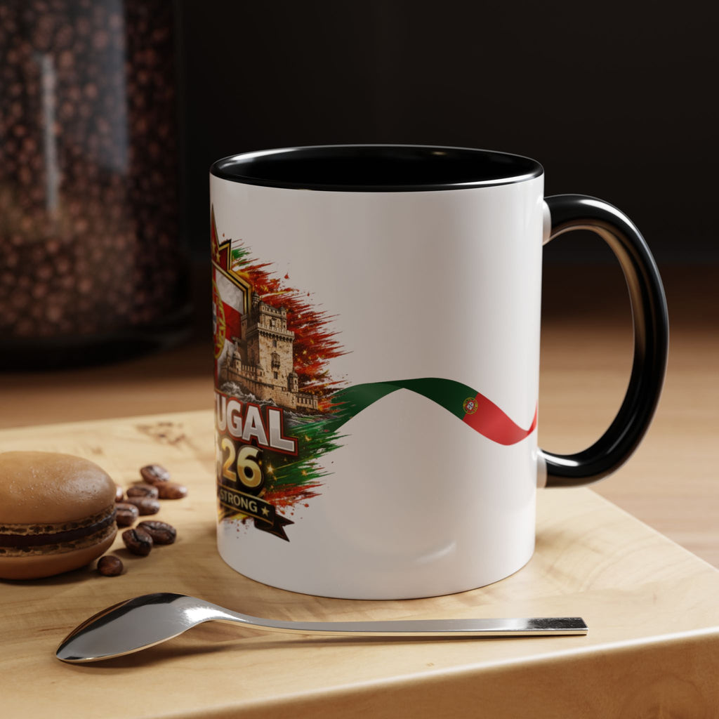 Portugal 2026 Soccer Mug – Portugal Flag & Crest Accent Coffee Cup