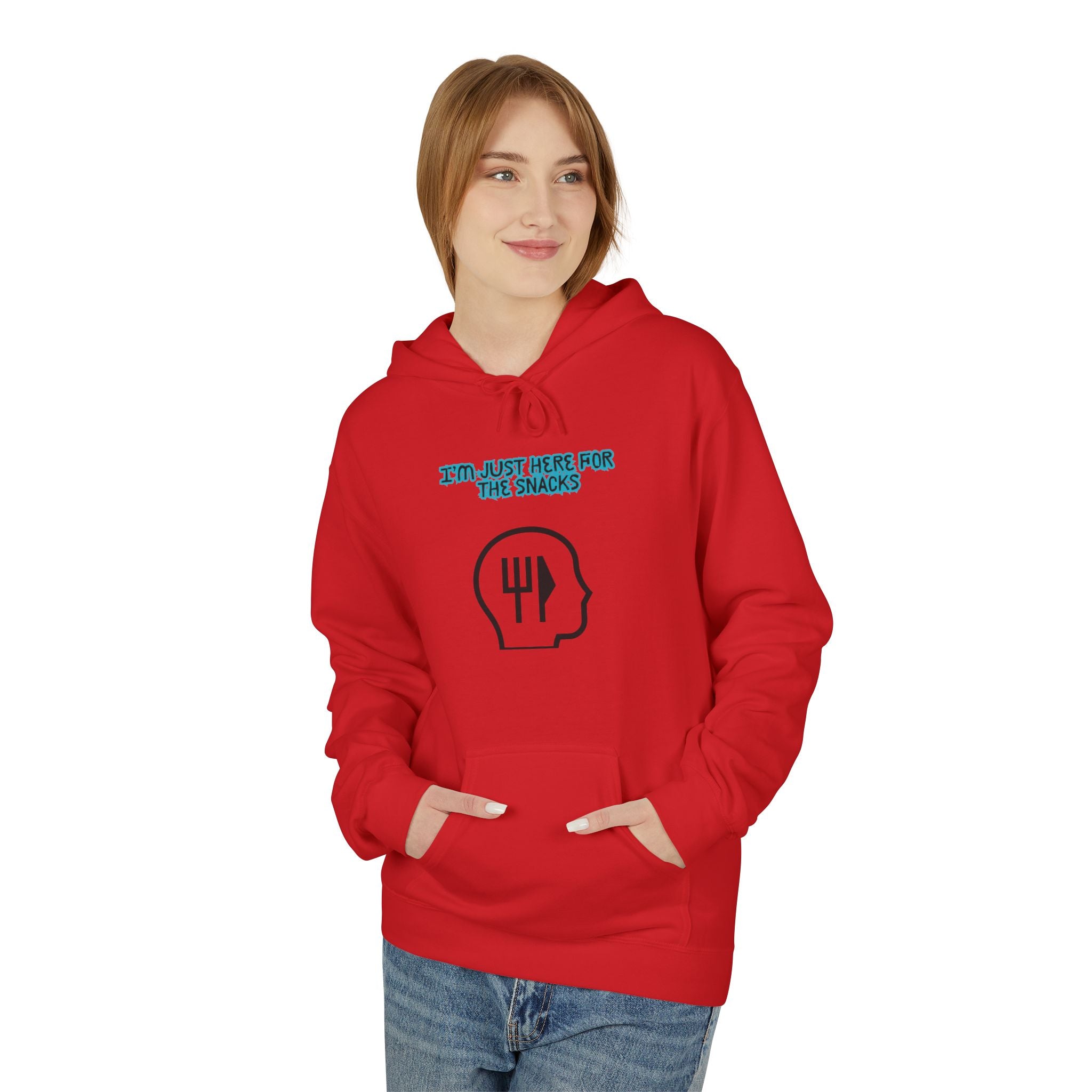 I’m Just Here for the Snacks Unisex Midweight Softstyle Fleece Hoodie
