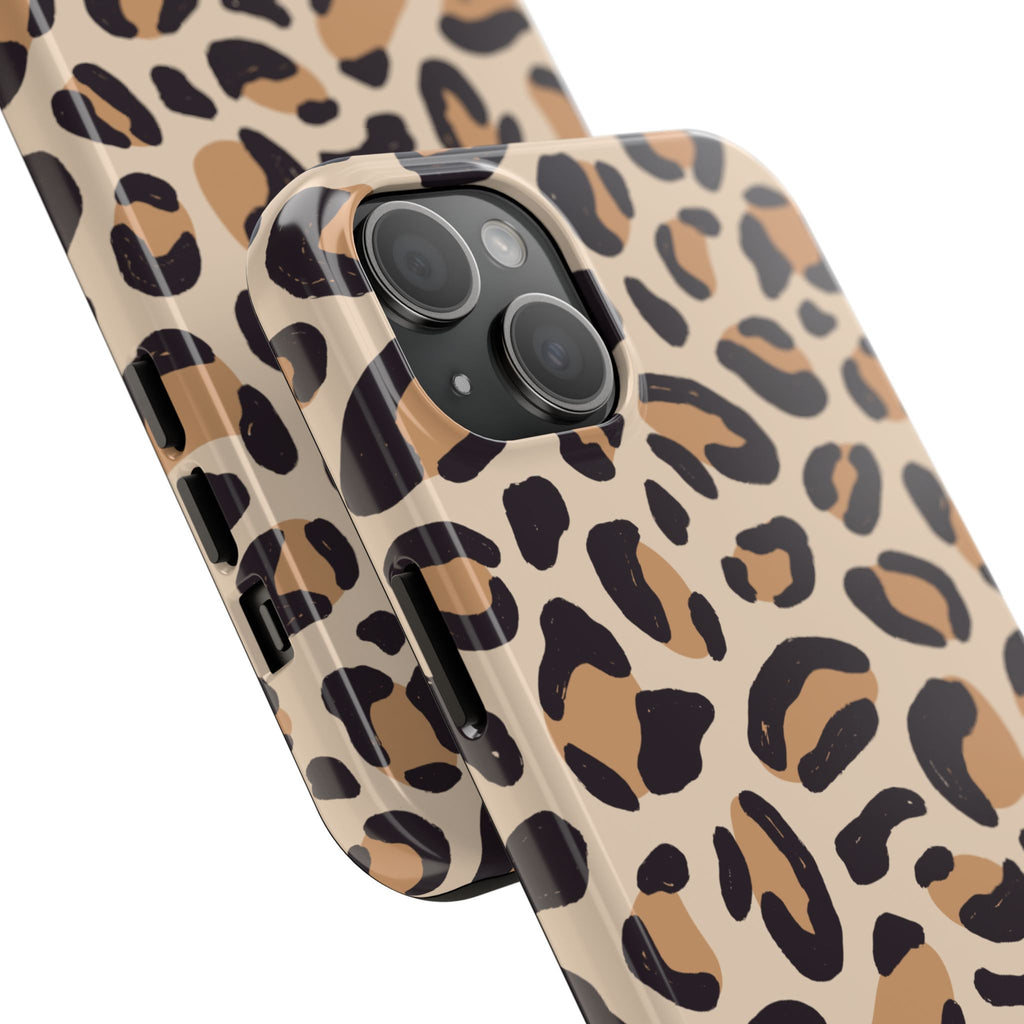 Leopard Print Tough Phone Case – Durable Glam Protective Cover
