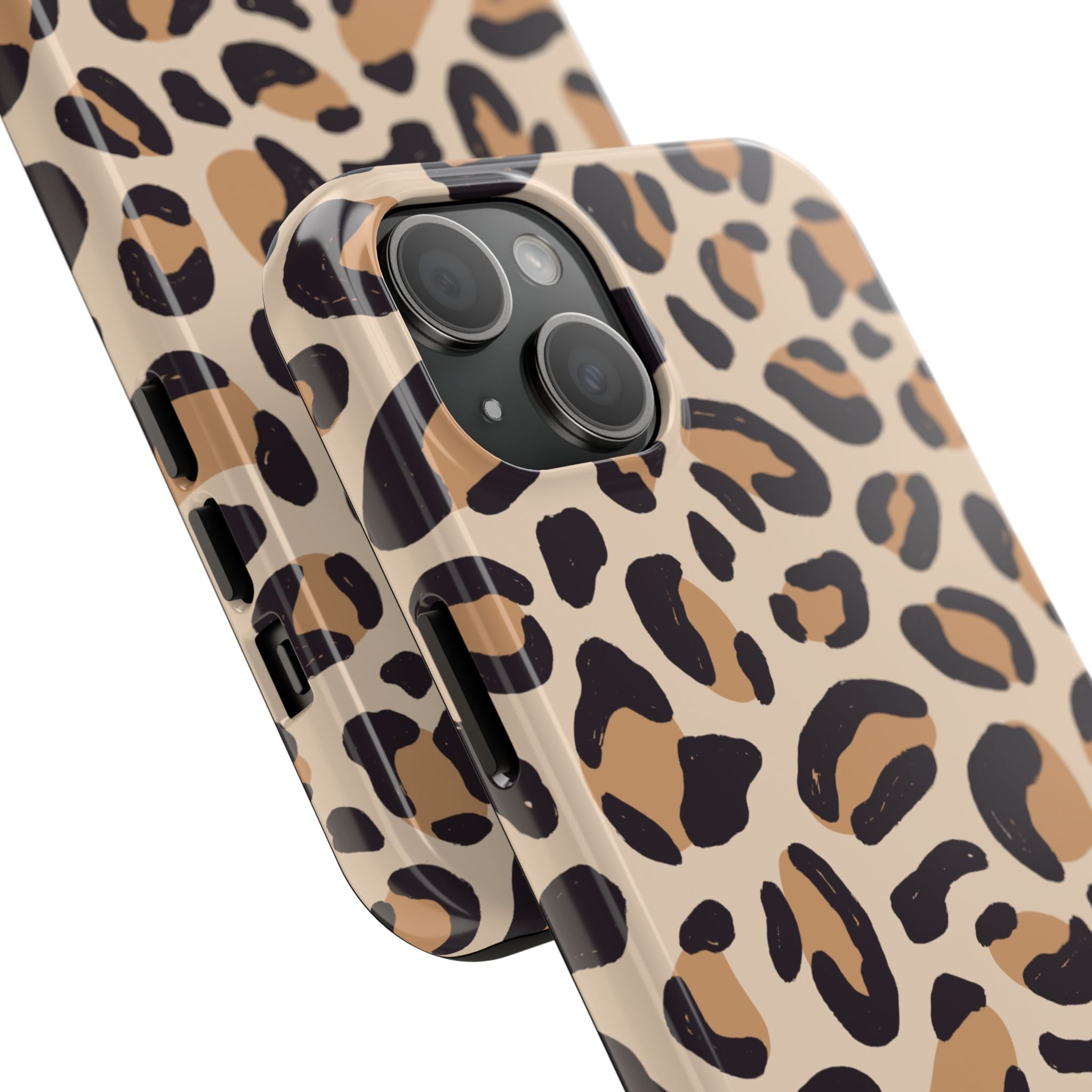Leopard Print Tough Phone Case – Durable Glam Protective Cover
