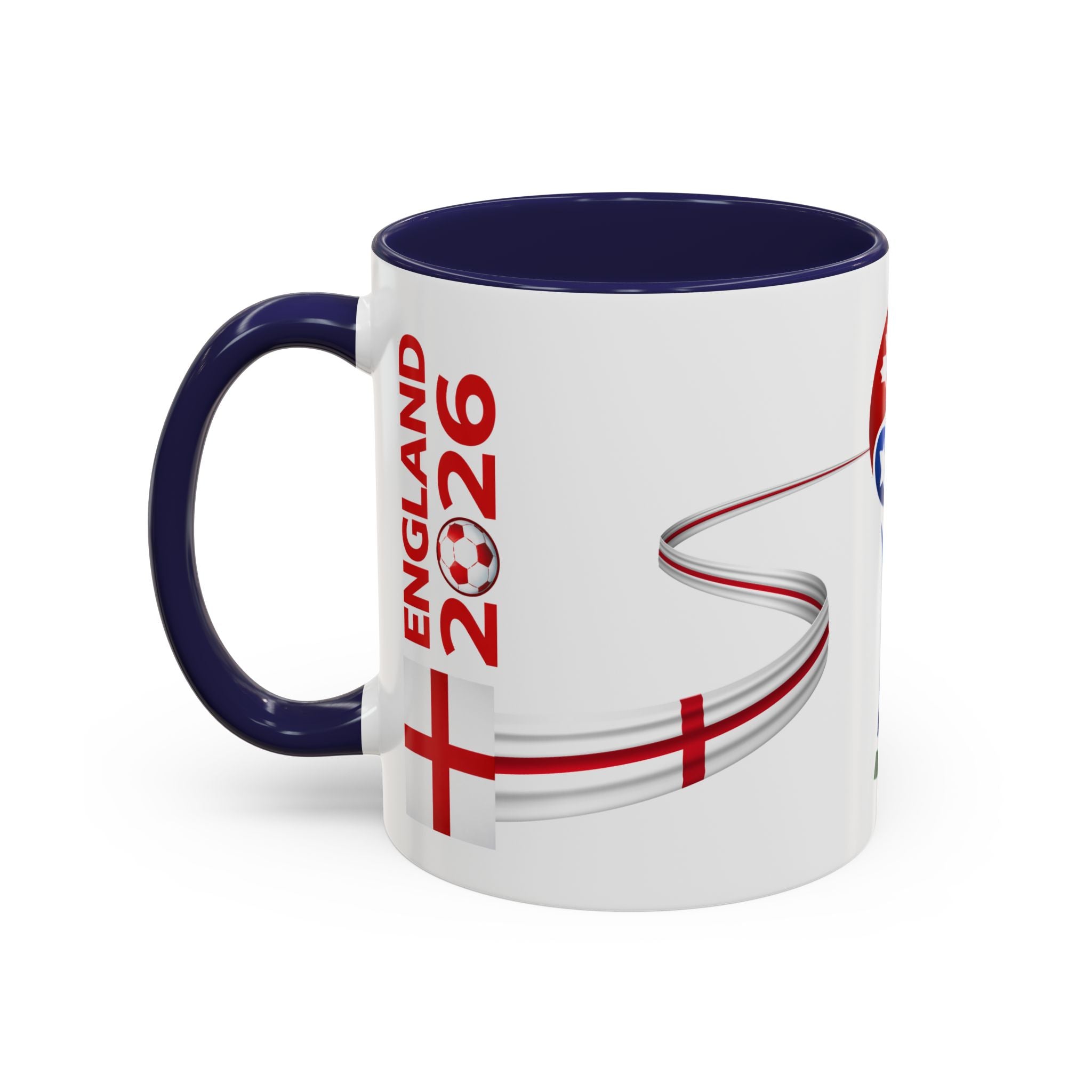 England 2026 Soccer Cup Accent Coffee Mug