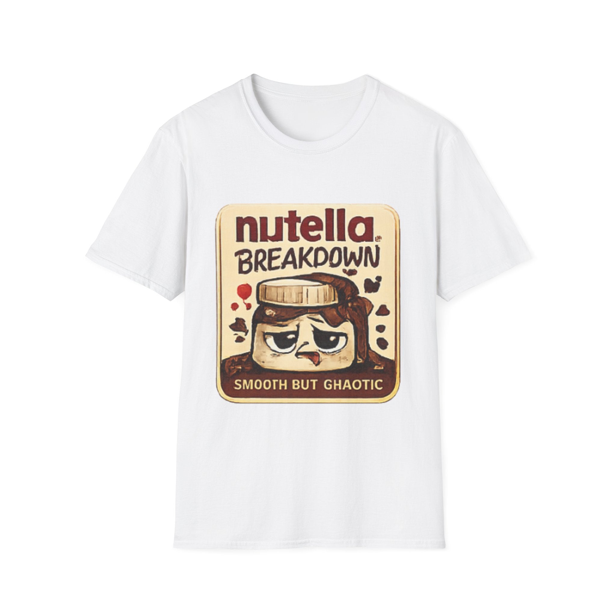 Nutella Breakdown T-Shirt – "Smooth But Chaotic" Retro Jar Graphic