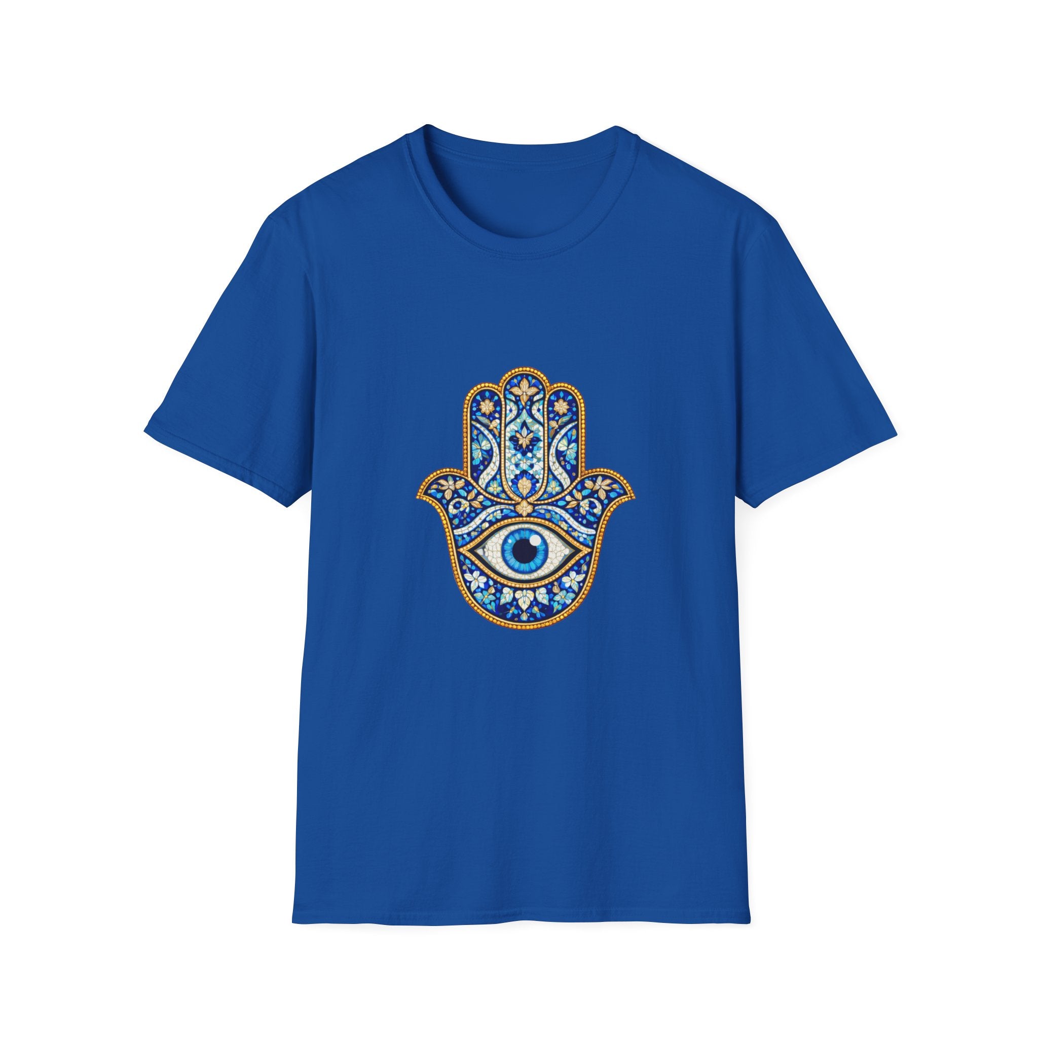 Hamsa Hand T-Shirt with Evil Eye Design - Protective Boho Graphic Tee