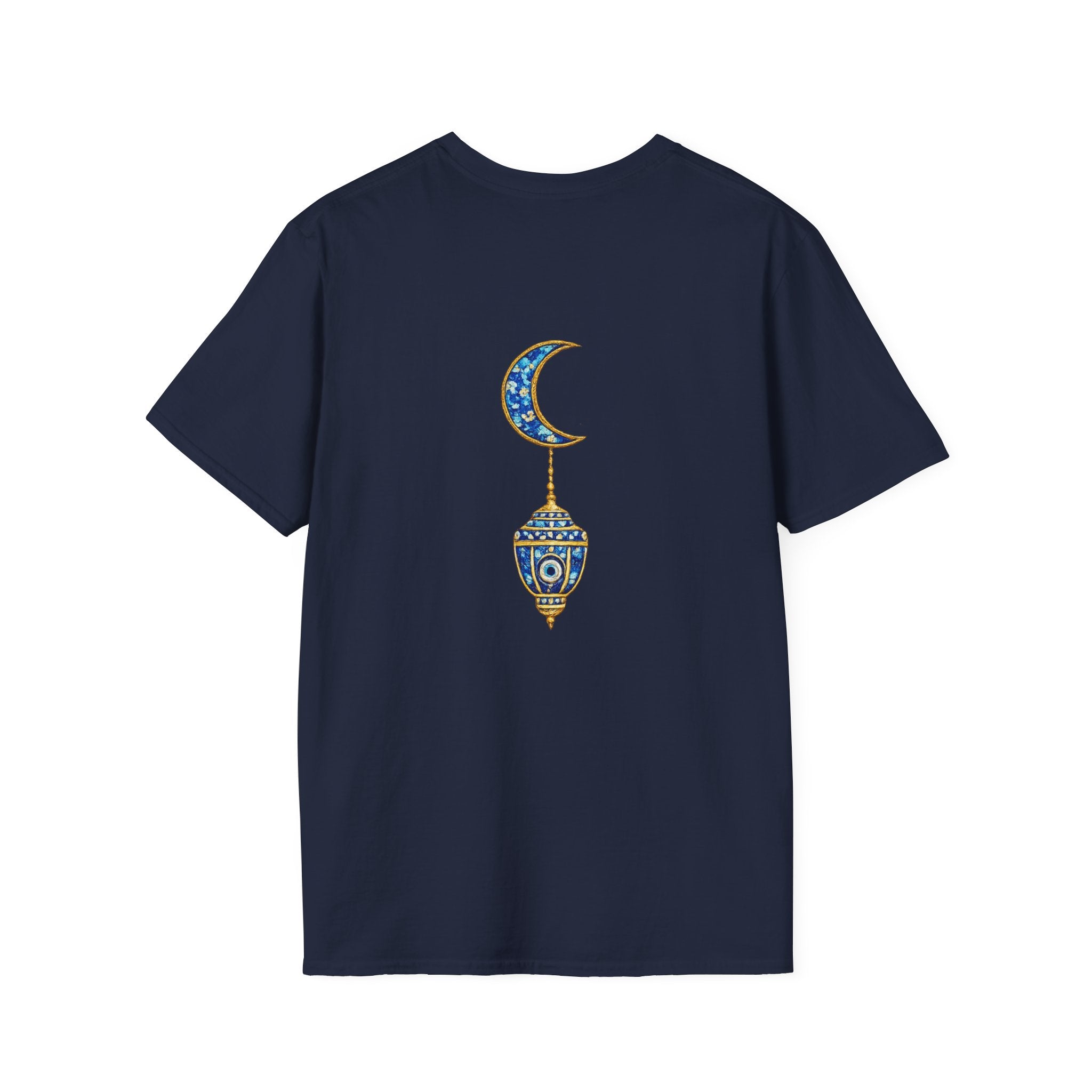 Evil Eye Crescent Lantern T‑Shirt — Protective Nazar Tee with Moon Lantern Design
