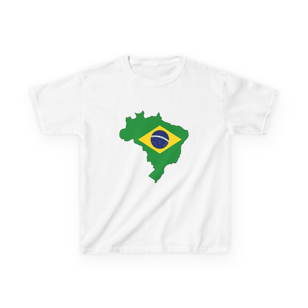 Brazil  Kids Tee — Brazil Map & 2026 Cup Badge