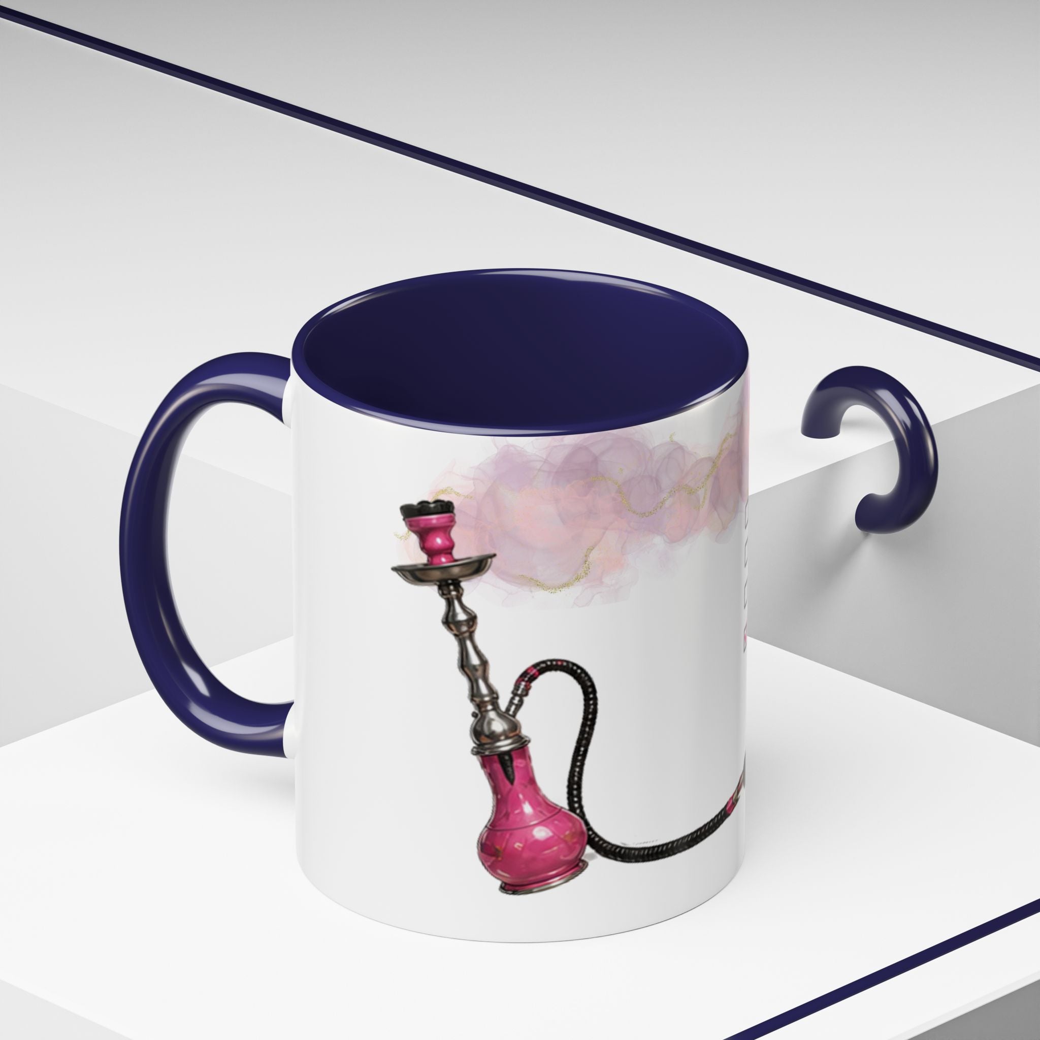 Arabic 'أين المعسل والفحم؟' Accent Coffee Mug — Funny Hookah Girl Design (11/oz)