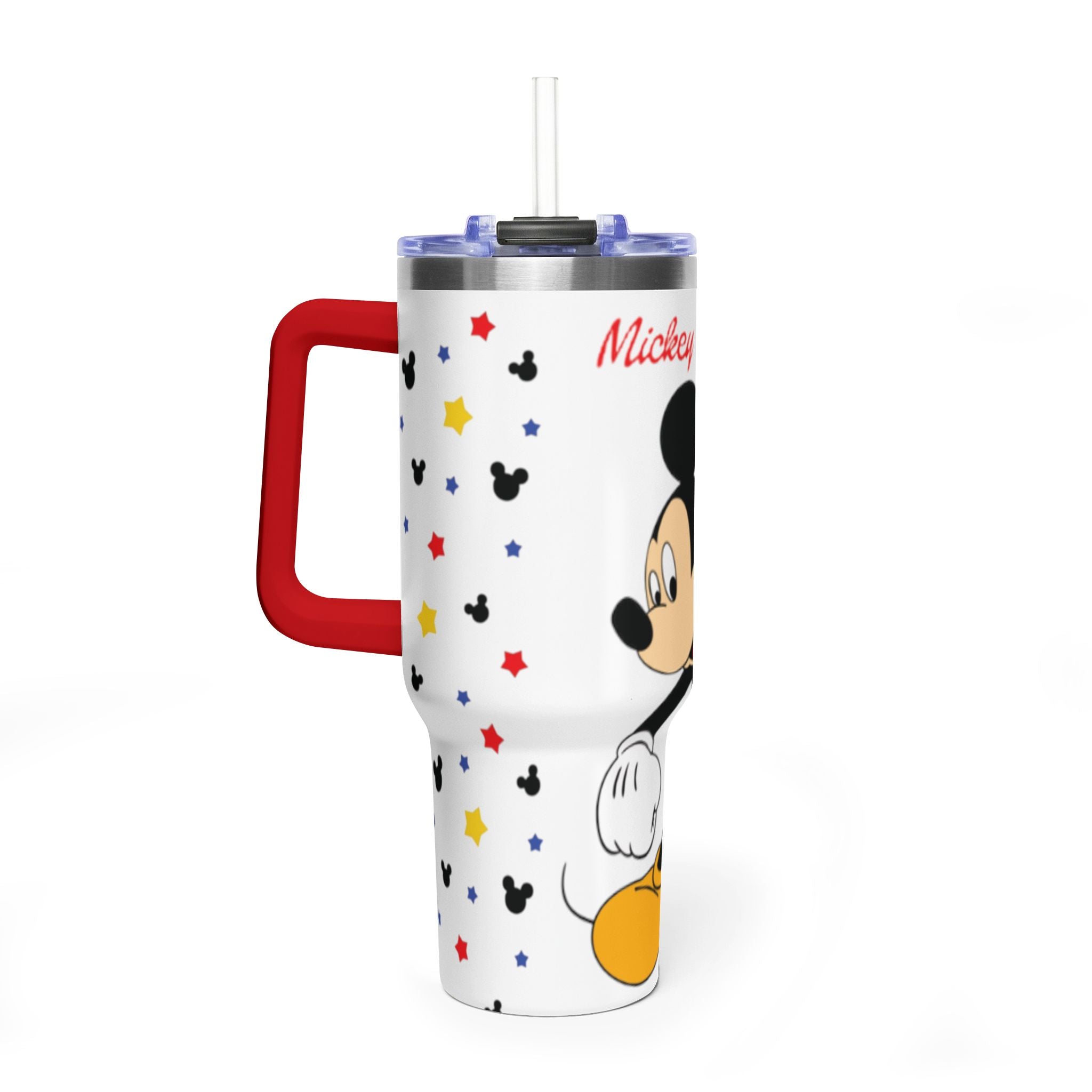Mickey Mouse 40oz Vacuum Tumbler — Insulated Travel Mug with Straw