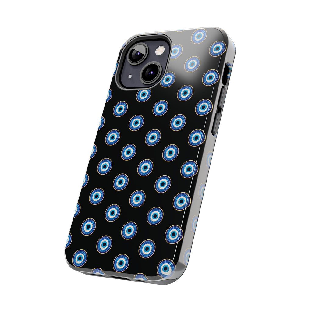Evil Eye Pattern Tough Phone Case — Protective Blue Nazar Design
