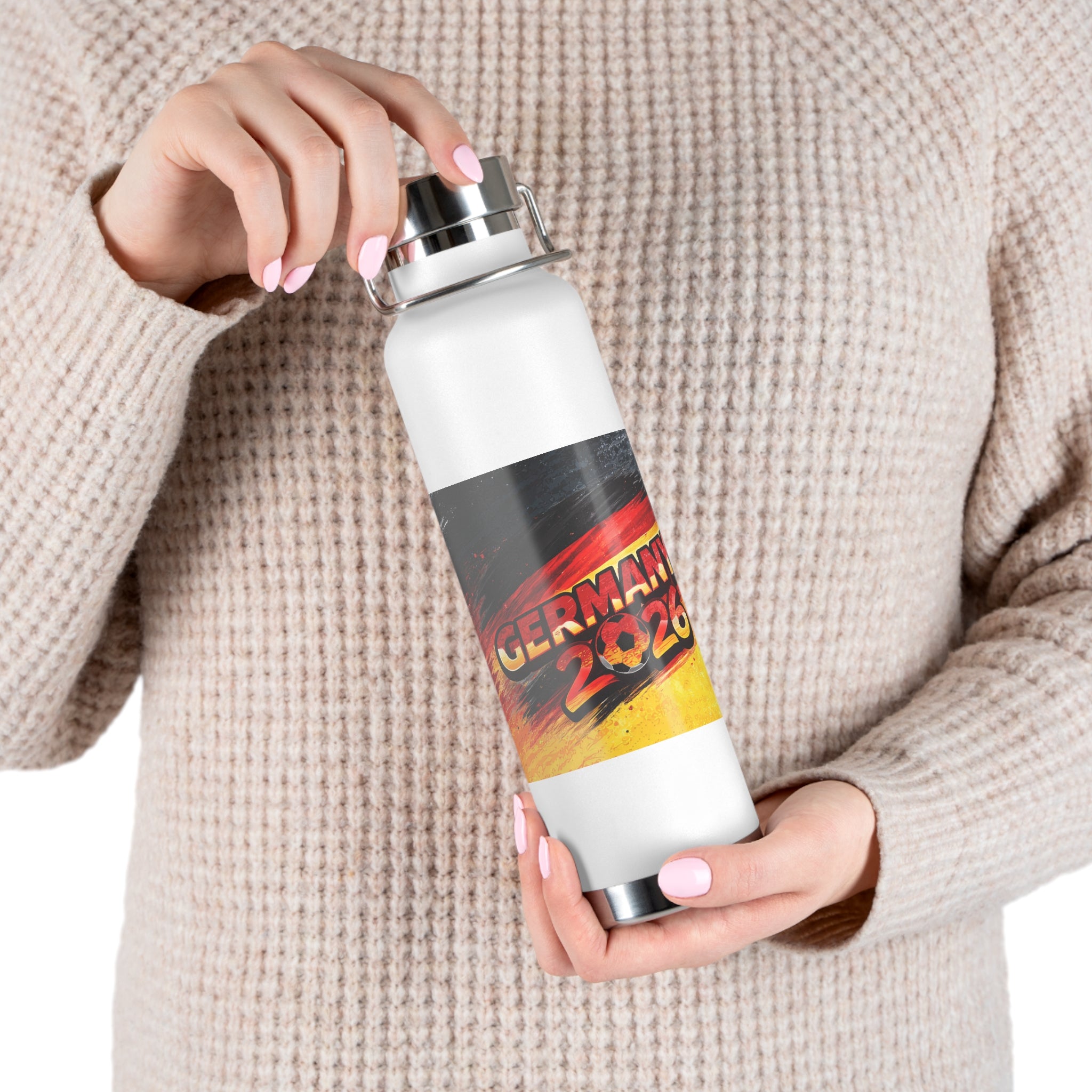 Germany 2026 Insulated Water Bottle - 22oz Copper Vacuum Travel Bottle