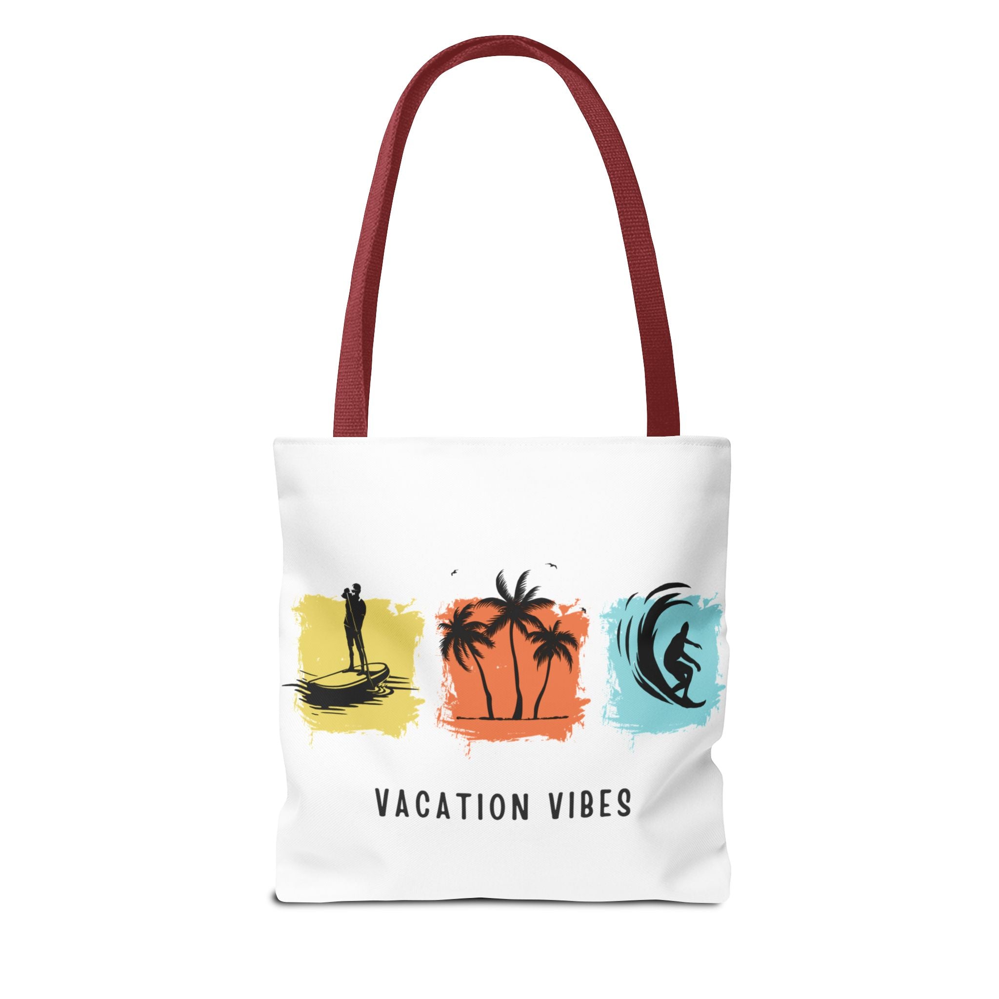 Vacation Vibes Tote Bag — Beach Palm Surf Graphic Tote