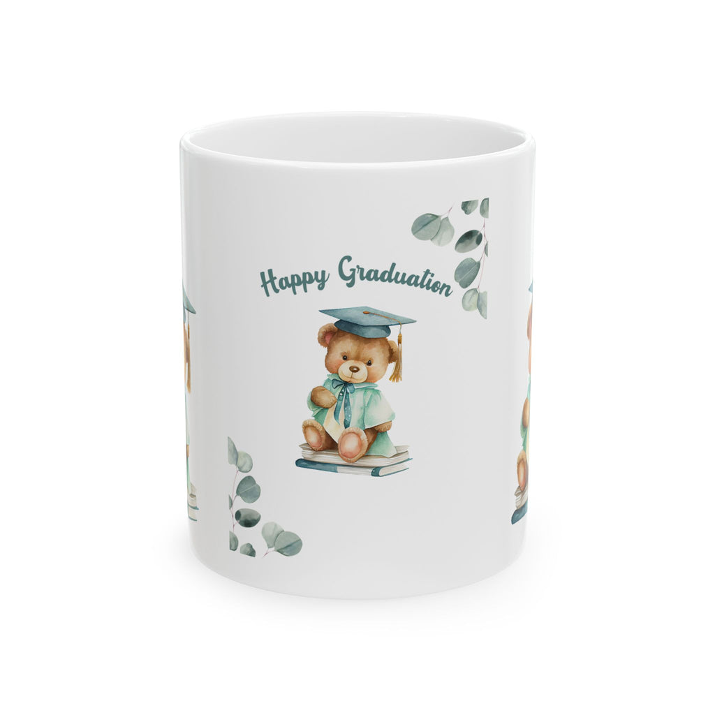 Graduation Teddy Bear Ceramic Mug – 'Happy Graduation' Keepsake (11oz & 15oz)