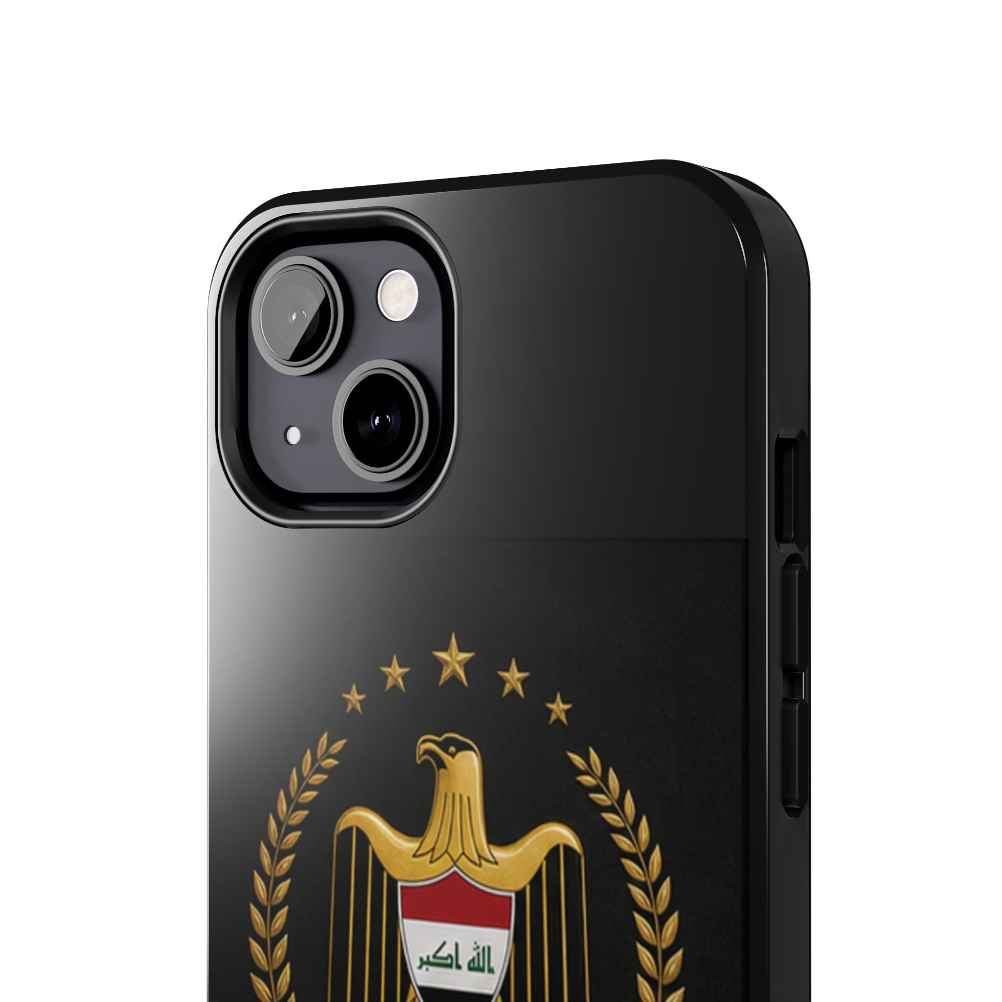 Iraq Coat of Arms Tough Phone Case — Arabic ‘Allahu Akbar’ Military Eagle Design