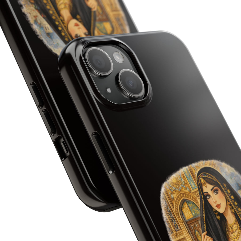 Elegant Persian Princess Tough Phone Case – Vintage Middle Eastern Art iPhone Cover