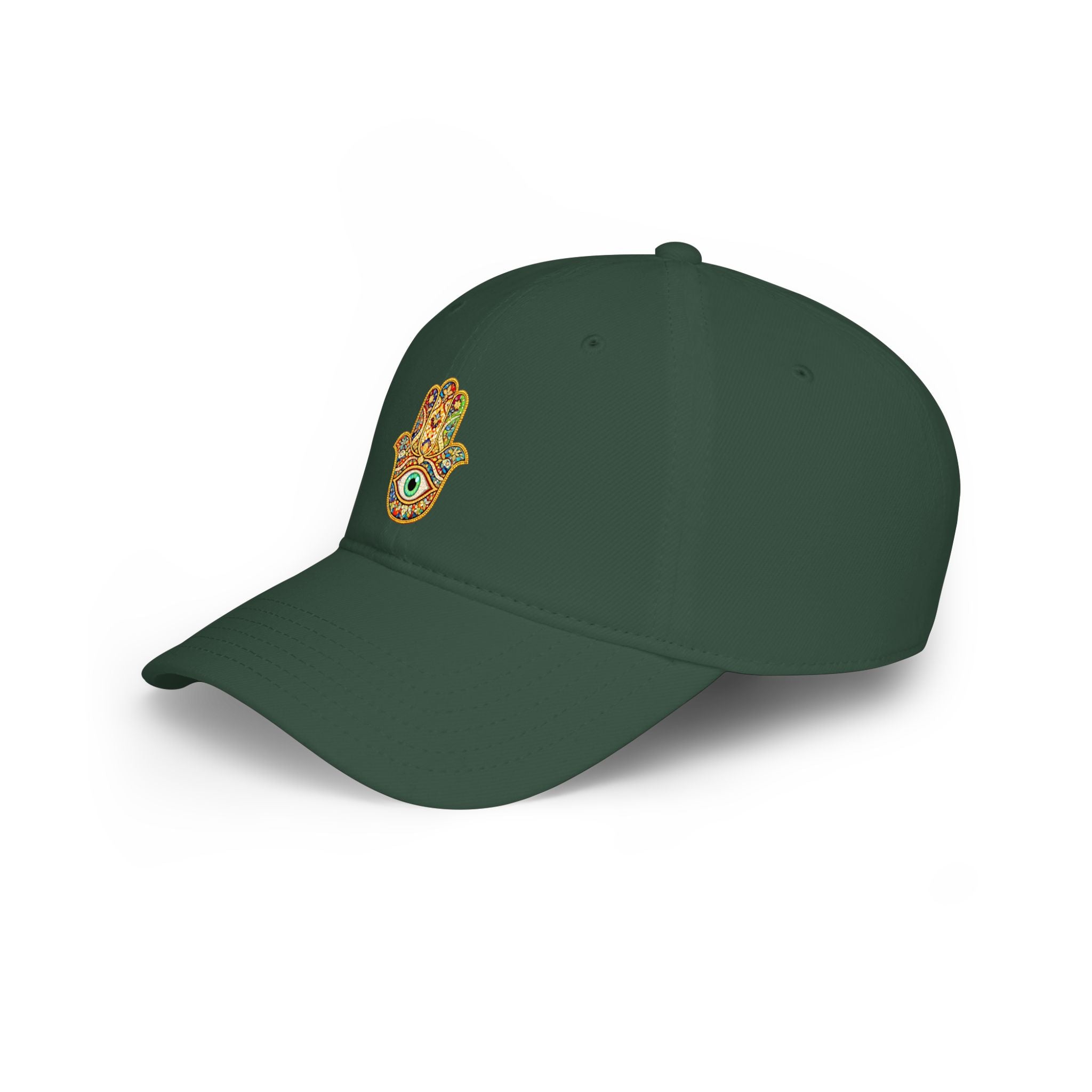 Hamsa Hand Embroidered Baseball Cap – Protective Eye Low Profile Hat