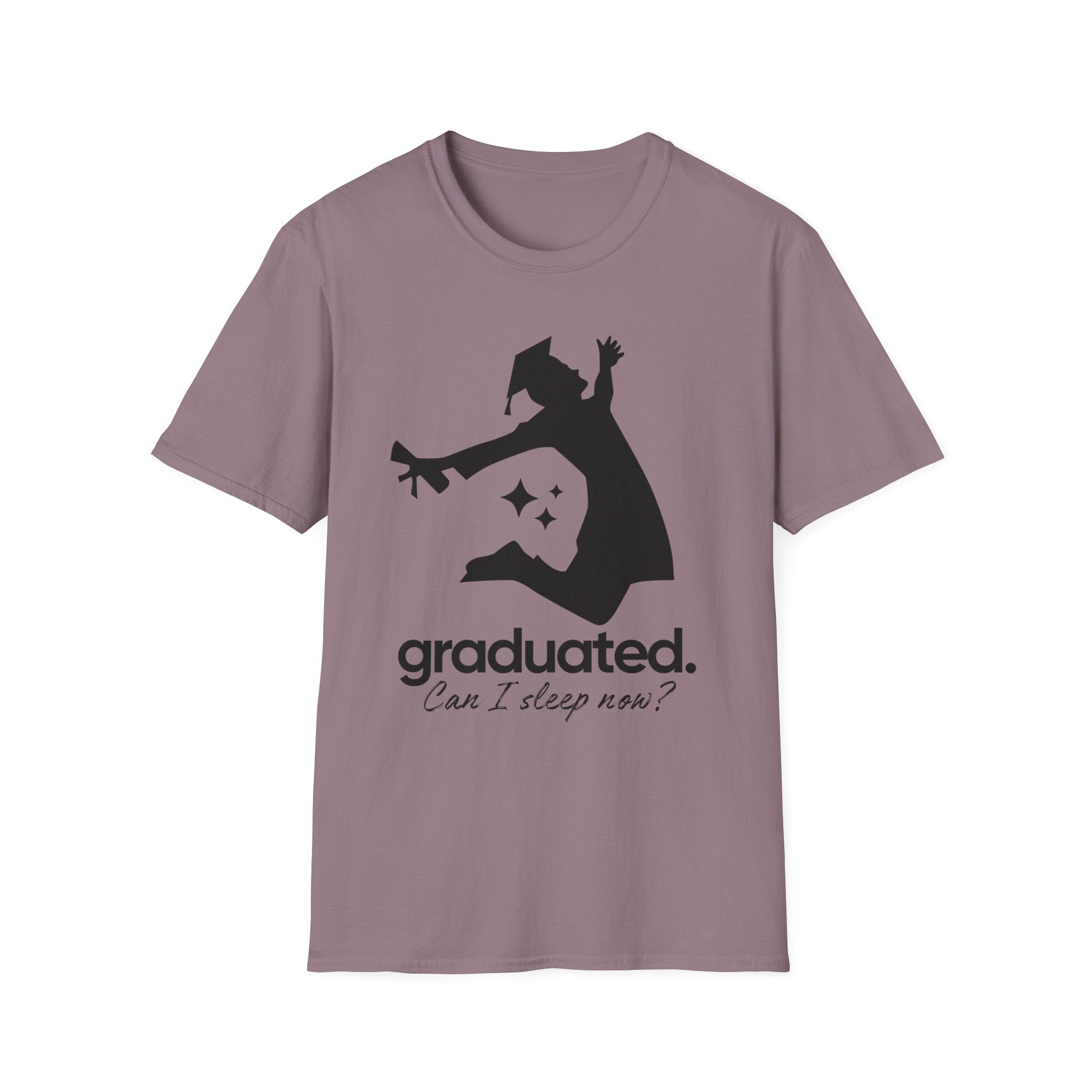Graduated. Can I Sleep Now? T-Shirt - Funny Graduation Tee