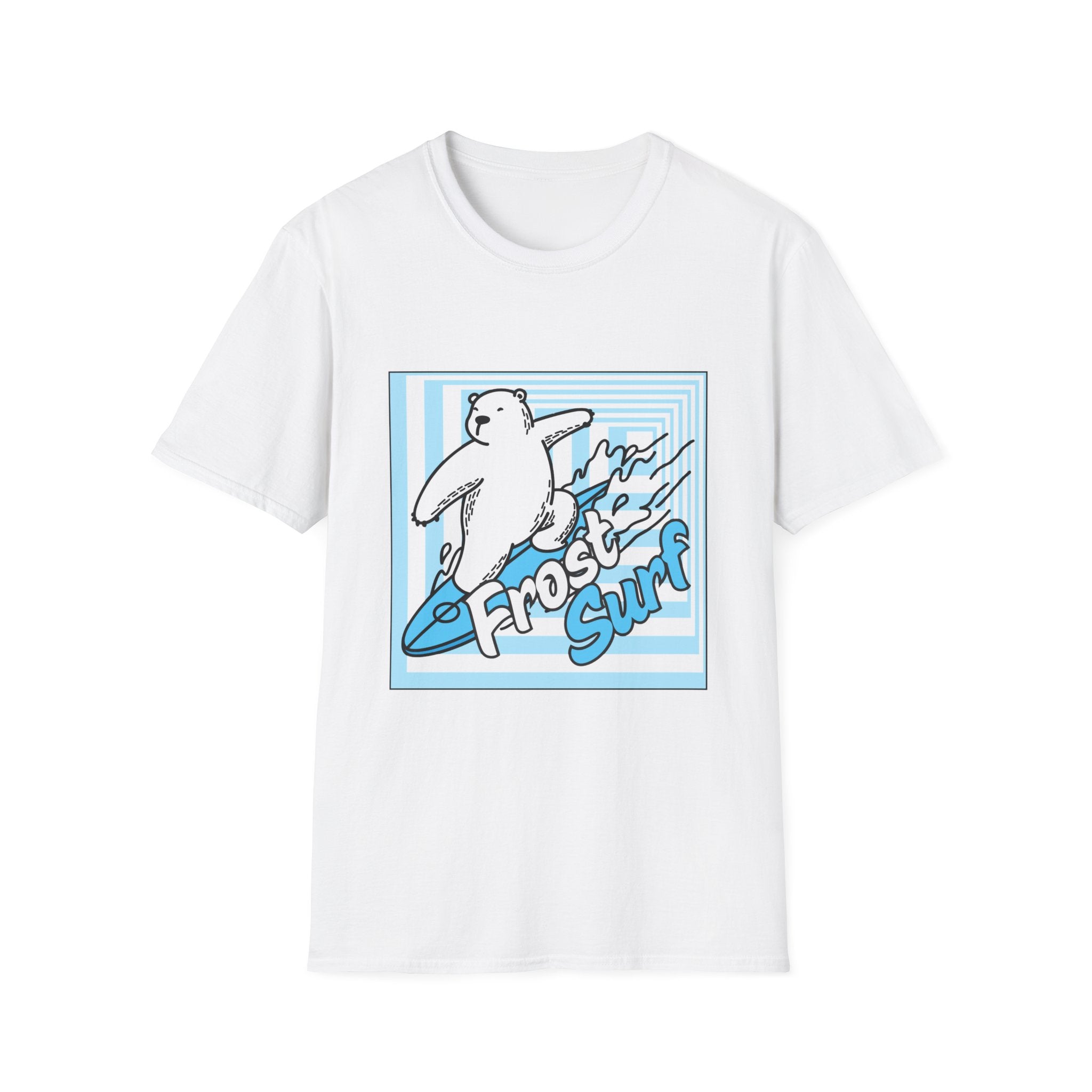 Polar Bear Surf T-Shirt — "Frost Surf" Cute Winter Surfing Graphic Tee