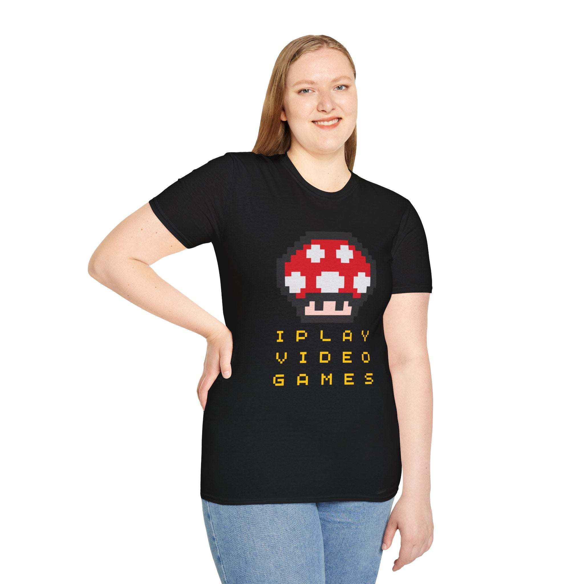 Pixel Mushroom "I Play Video Games" T-Shirt