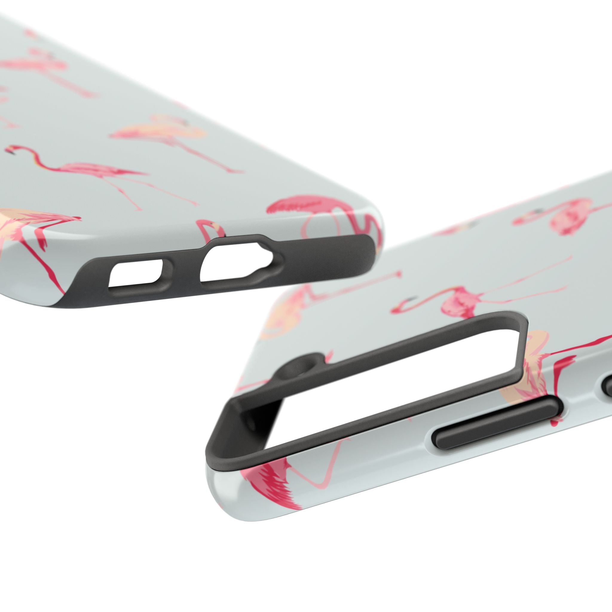 Flamingo Pattern Tough Phone Case — Cute Pink Birds Protective Phone Cover