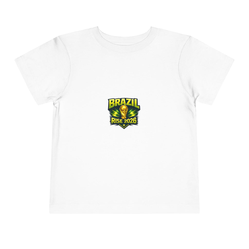 Brazil Map Toddler Tee – 'Brazil Rise 2026' Kids Soccer Fan Shirt
