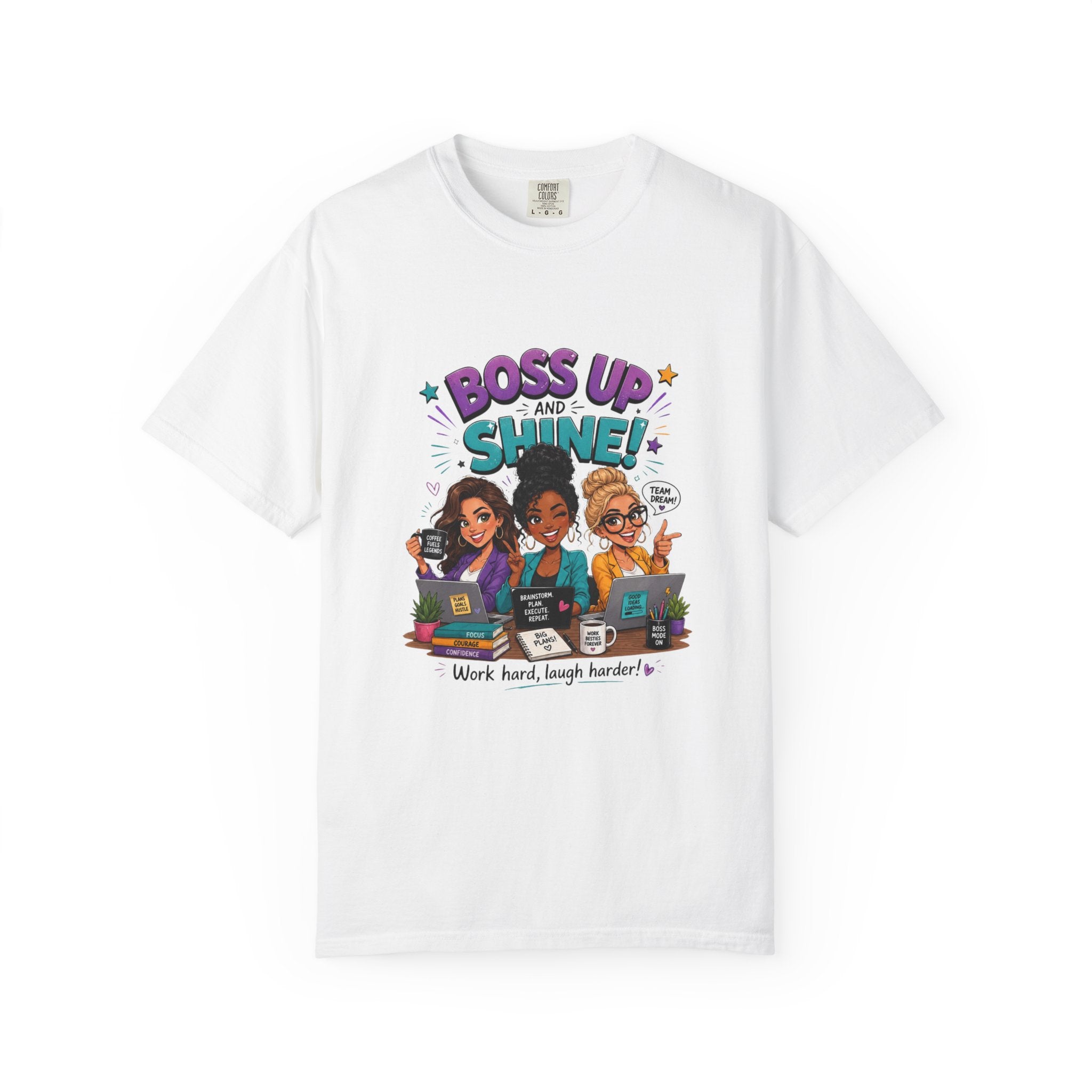 Boss Up and Shine" Motivational Graphic Tee