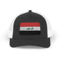 Iraq Flag Snapback Trucker Cap - Embroidered Iraqi Flag Mesh Hat