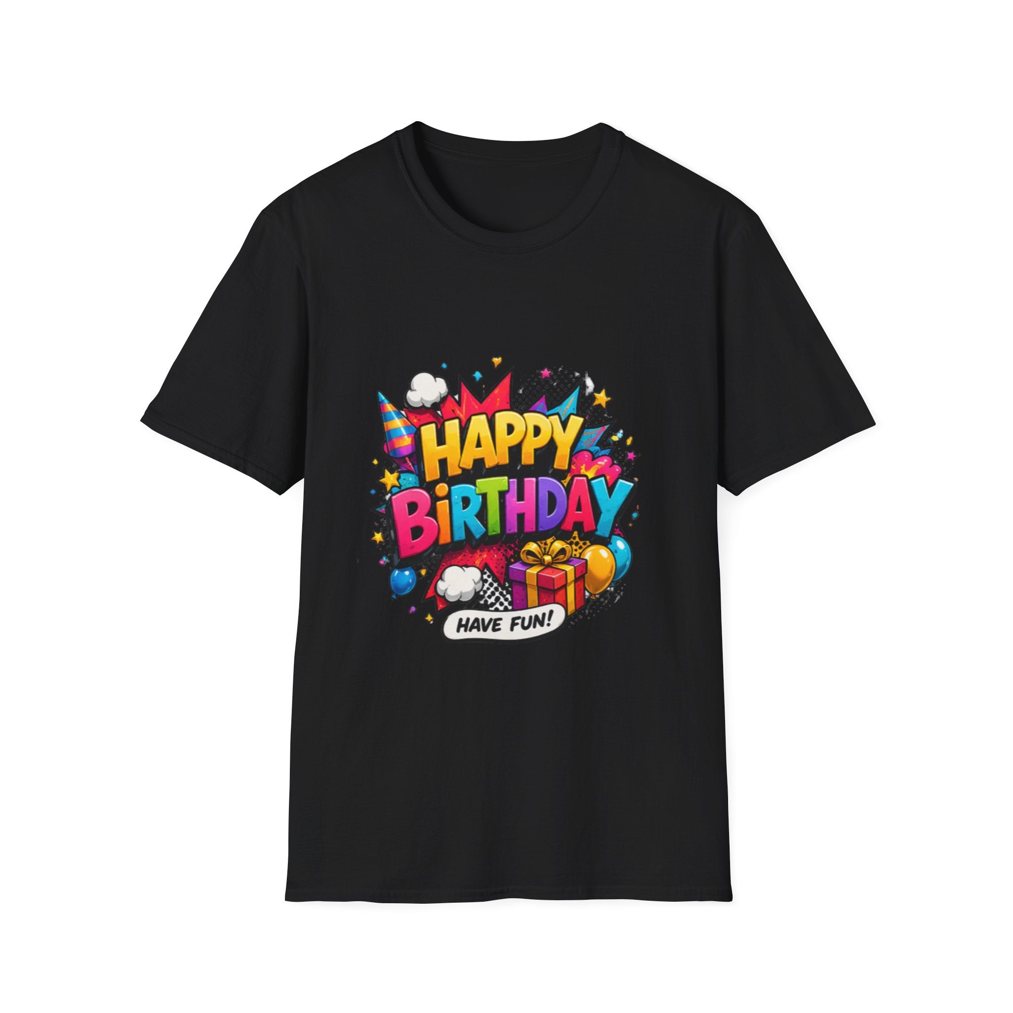 Happy Birthday Have Fun" Colorful Party Tee