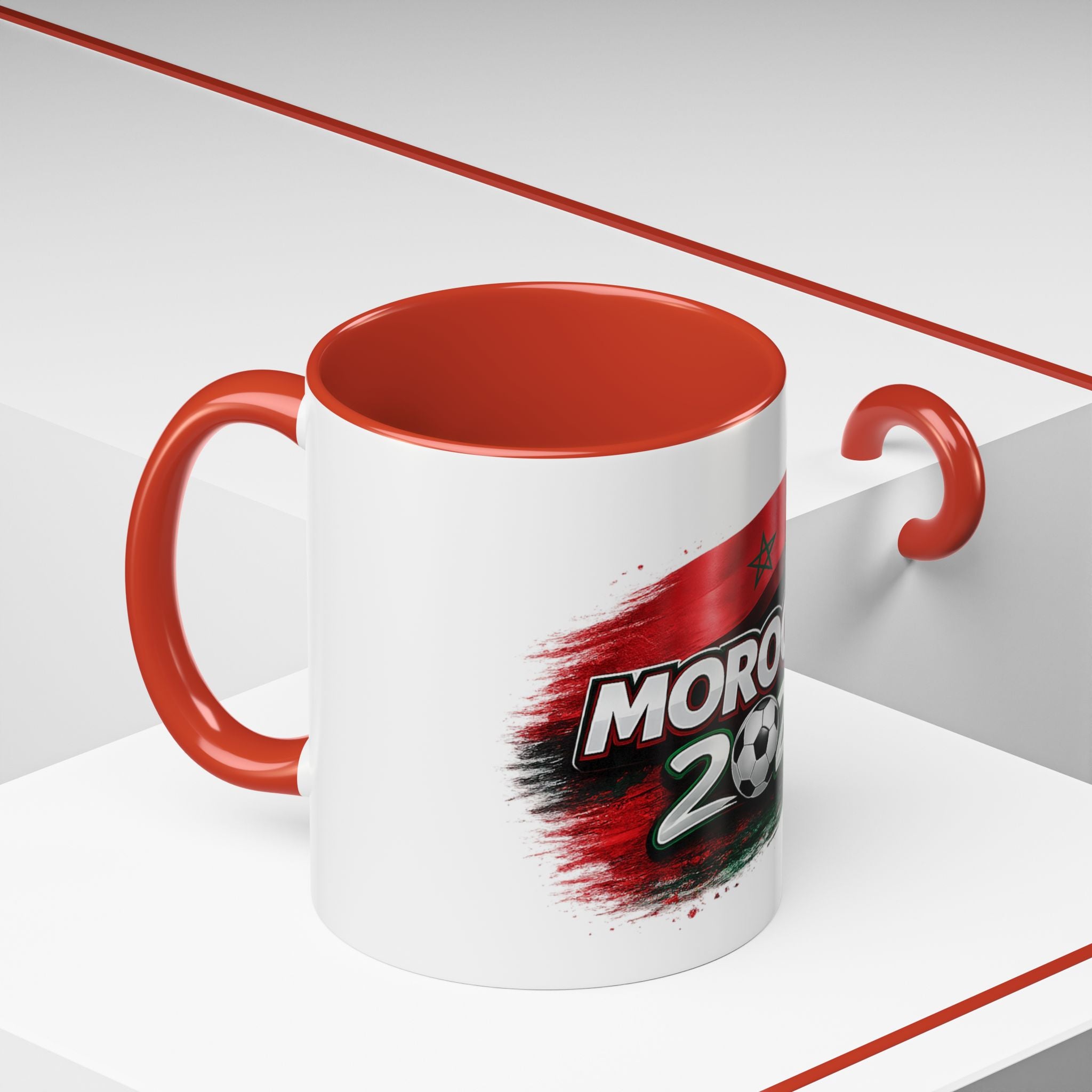 Morocco 2026 Soccer Accent Coffee Mug — Cup Fan Gift