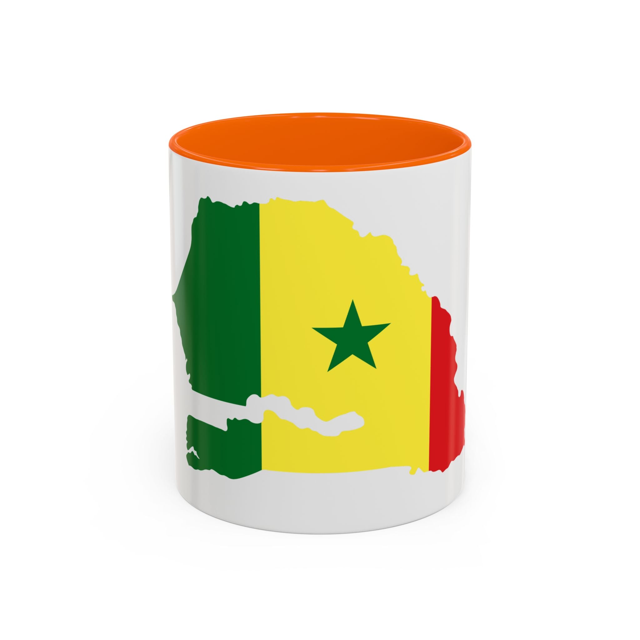 Senegal Flag Map Accent Coffee Mug – Pride Gift for Senegalese Coffee Lovers