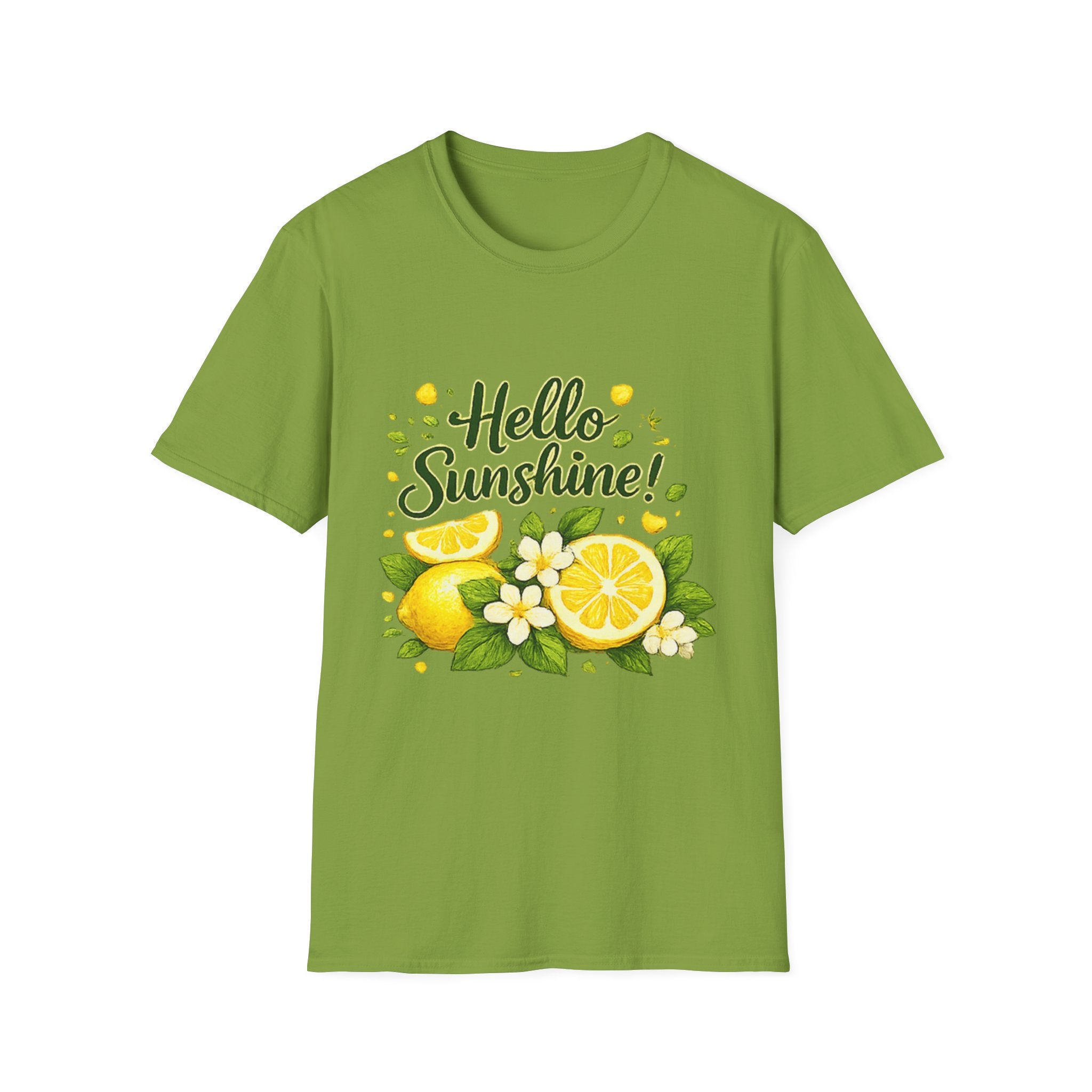 Hello Sunshine Uni Sex T-Shirt — Lemon Floral Summer Tee