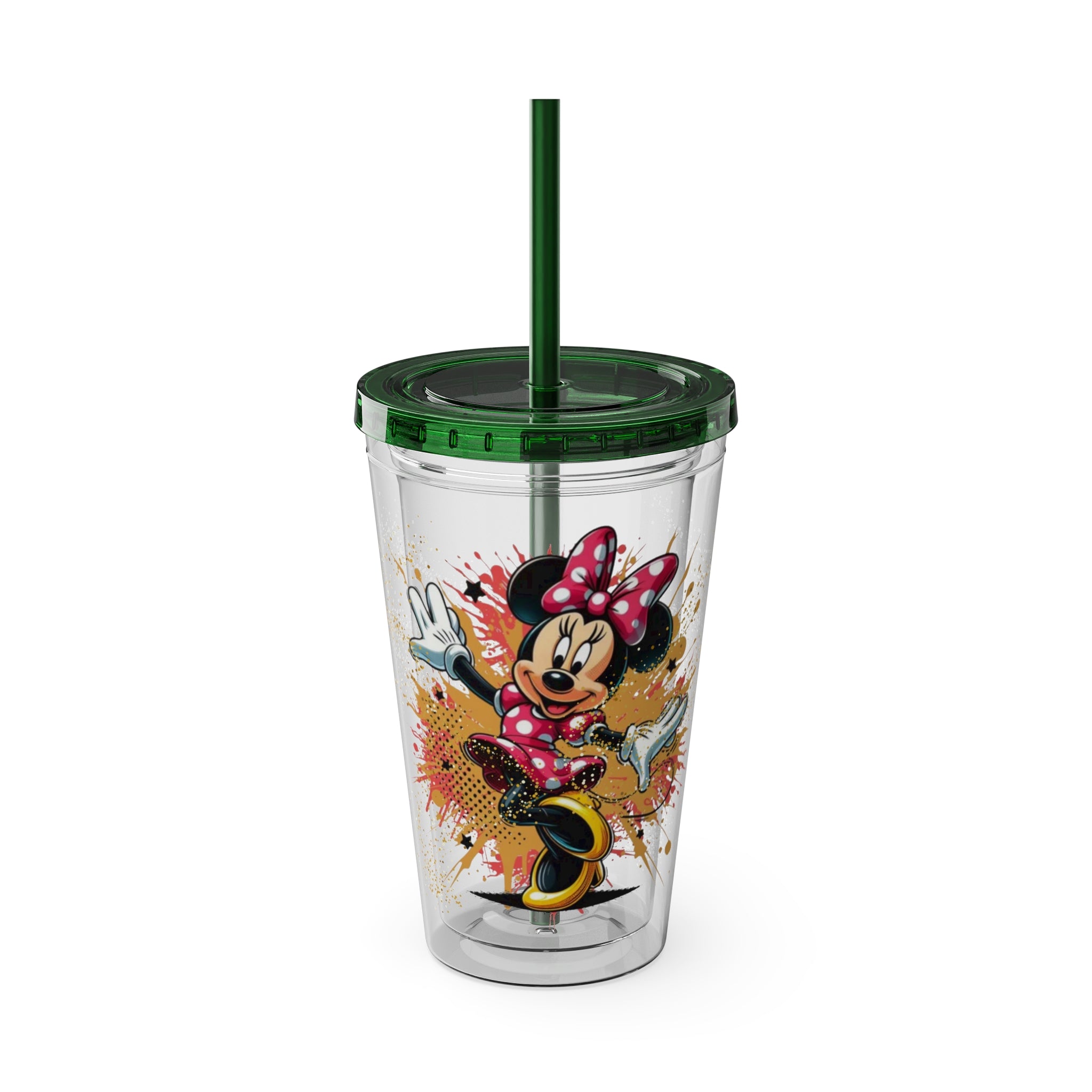 Minnie Mouse Sunsplash 16oz Tumbler with Straw